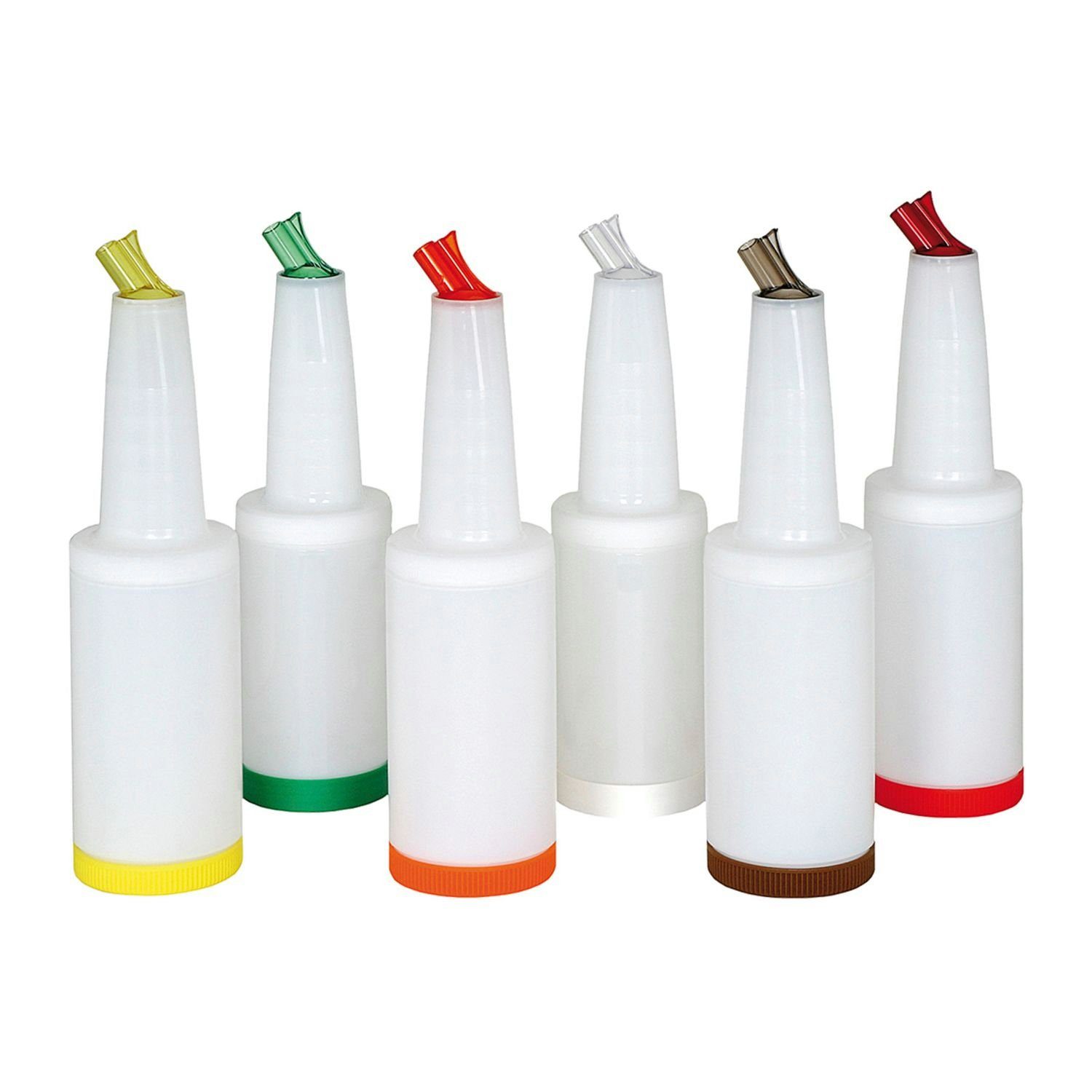 WAS Trinkflasche Bottle-Pour-Master Flasche 1 Liter, farben grün. rot. orange. gelb. braun:braun