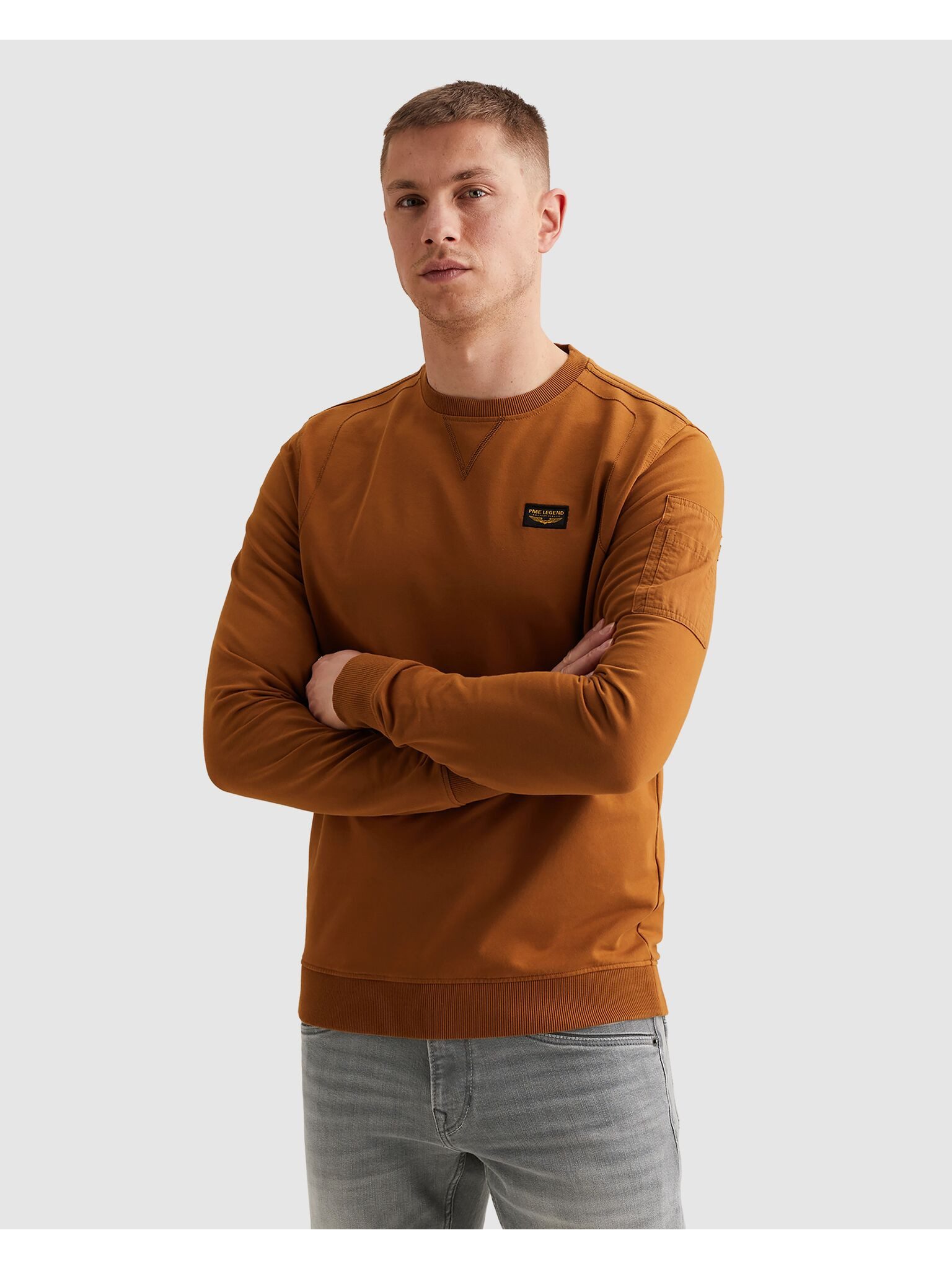 PME LEGEND Sweatshirt Airstrip sweat mit Logo Stickerei