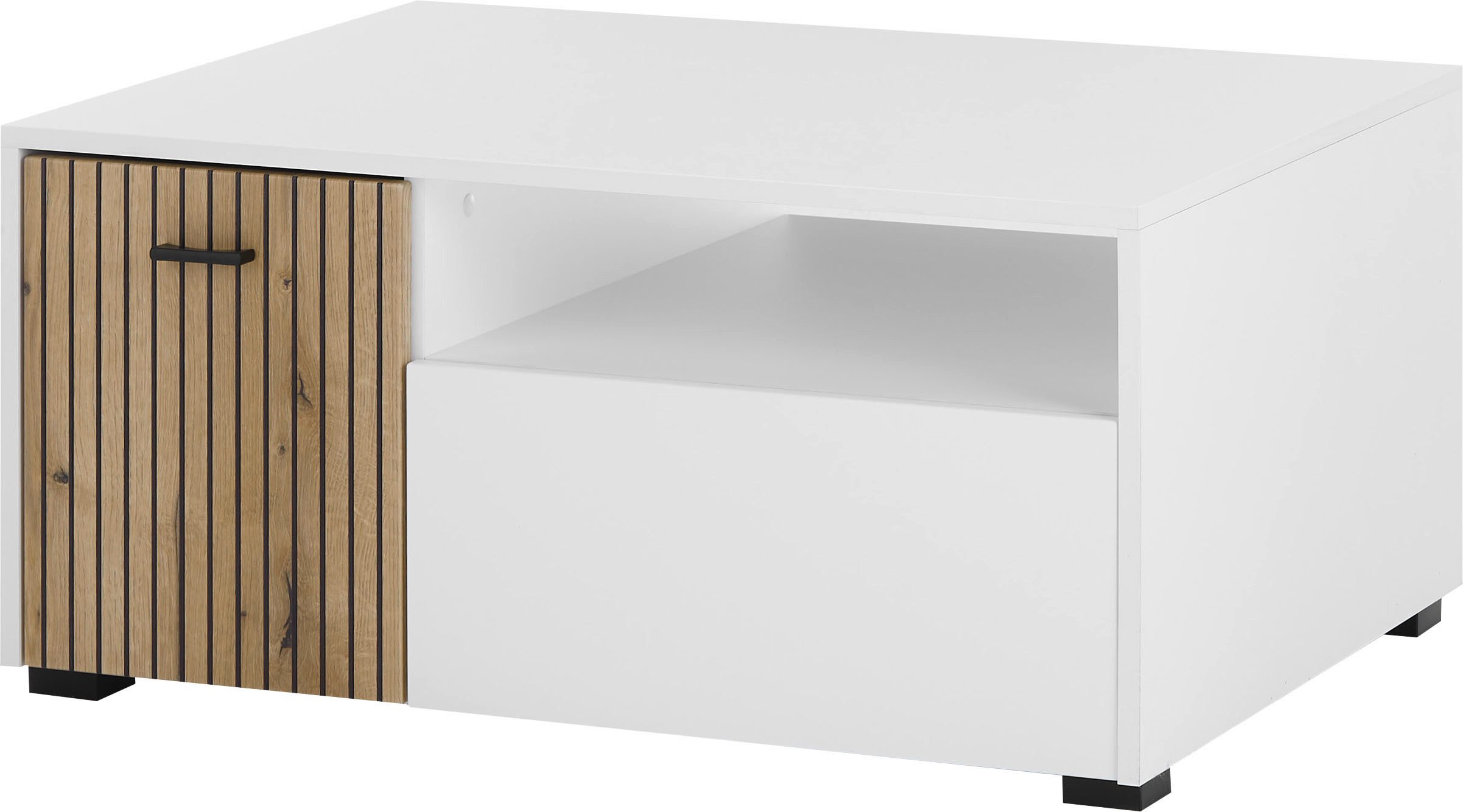 Home affaire Couchtisch Hudson, in moderner Trendfarbe, Griffe aus Metall (Schwarz), Breite 90 cm