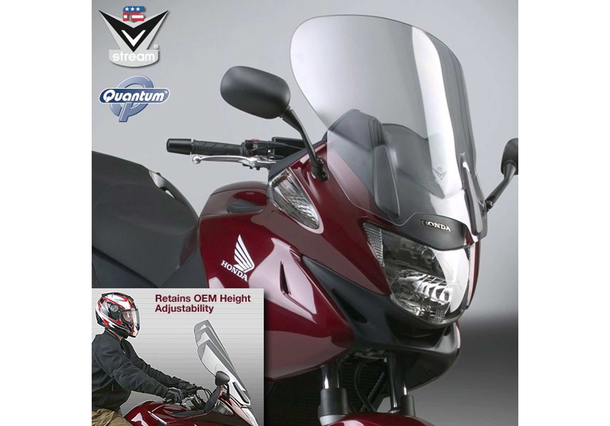 NATIONAL CYCLE Auto-Windschutz Windshield VStream Sport Touring Lexan® Polycarbonat mit Quantum Besc
