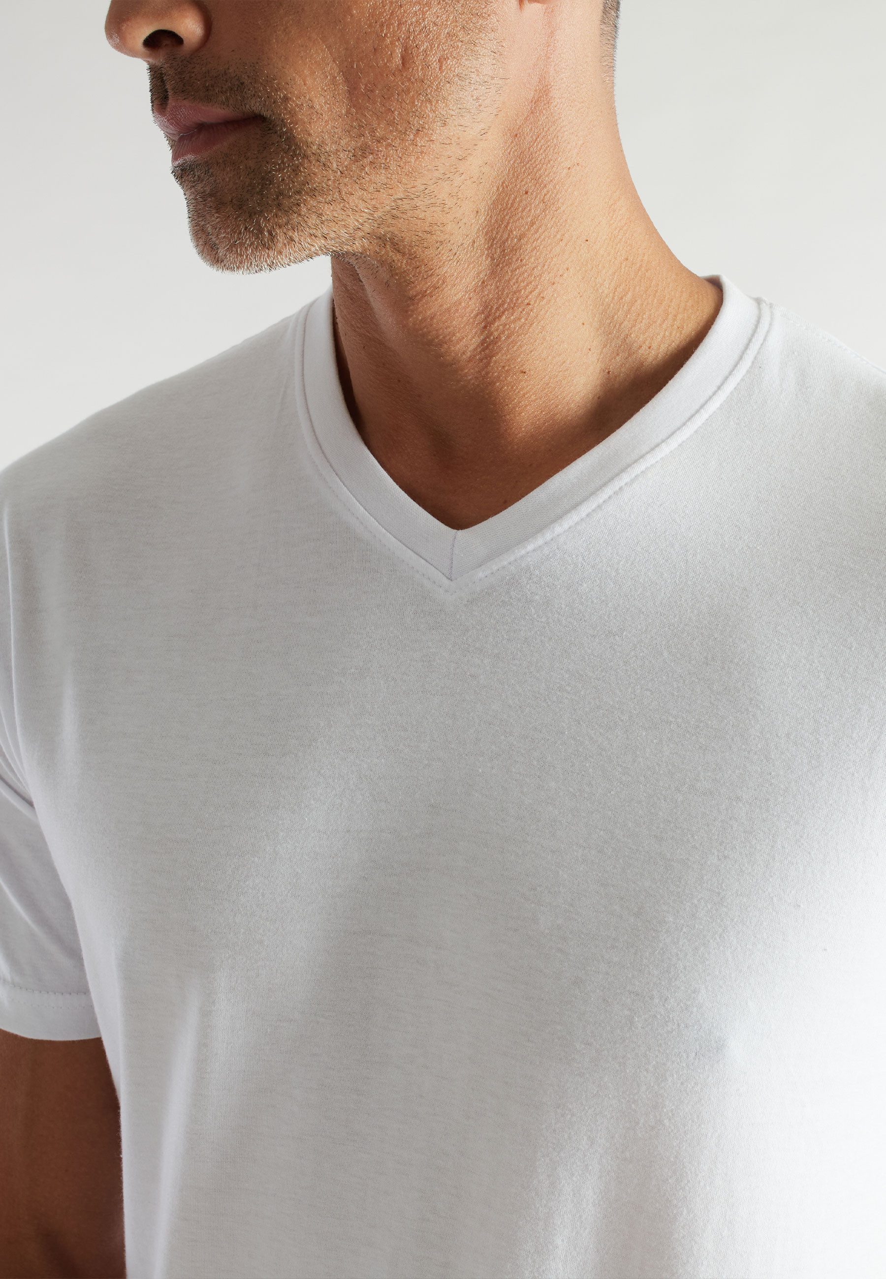 CECEBA Unterziehshirt CECEBA Herren Shirt weiß uni 2er Pack (2-St)