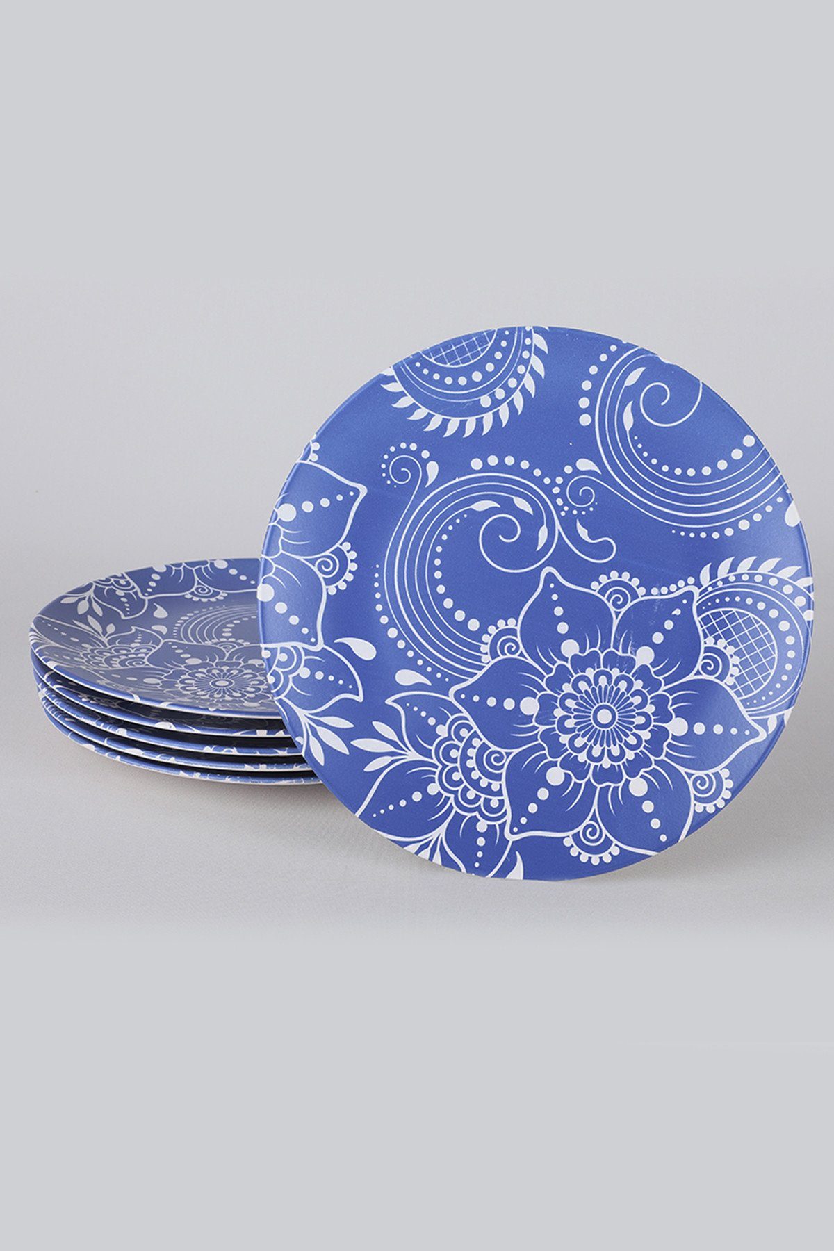 KRM1278, Keramik Concept Hermia 100% Essteller, Blau,Weiß, Teller-Set