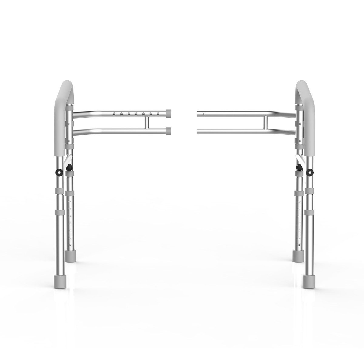 HEUFFE WC-Aufstehhilfe Toilette Höhenverstellbar, Robust WC Aufstehhilfe Ohne Bohren, Senioren-WC-Griff mit Armlehnen & Höhenverstellung