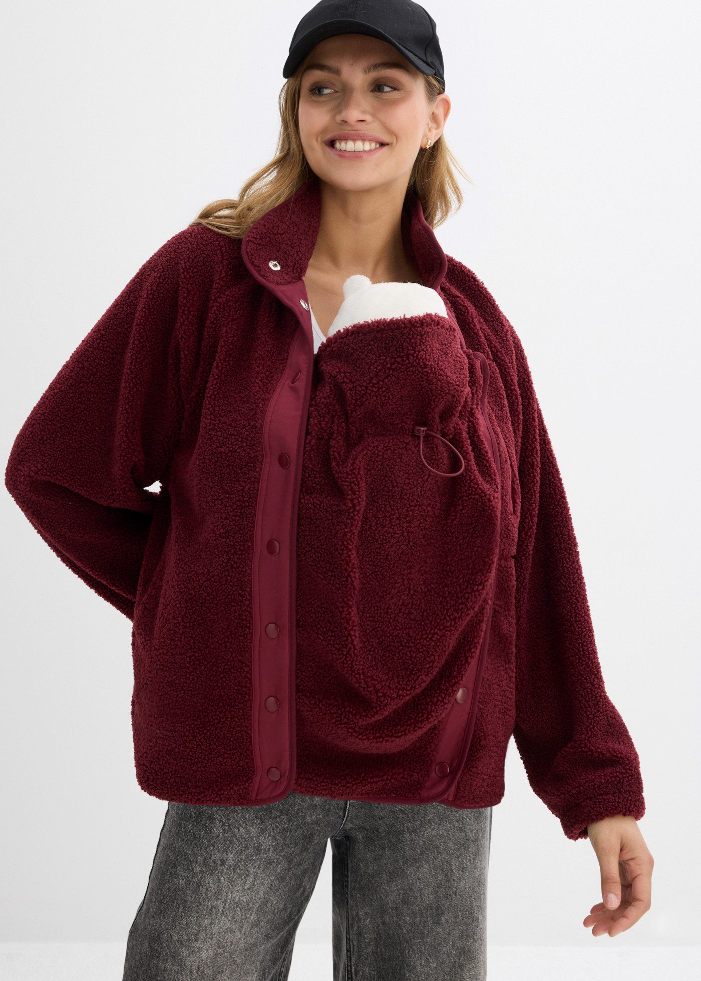 bonprix Umstandsjacke mit abnehmbarem Babyeinsatz per Druckknöpfen, gerade Passform