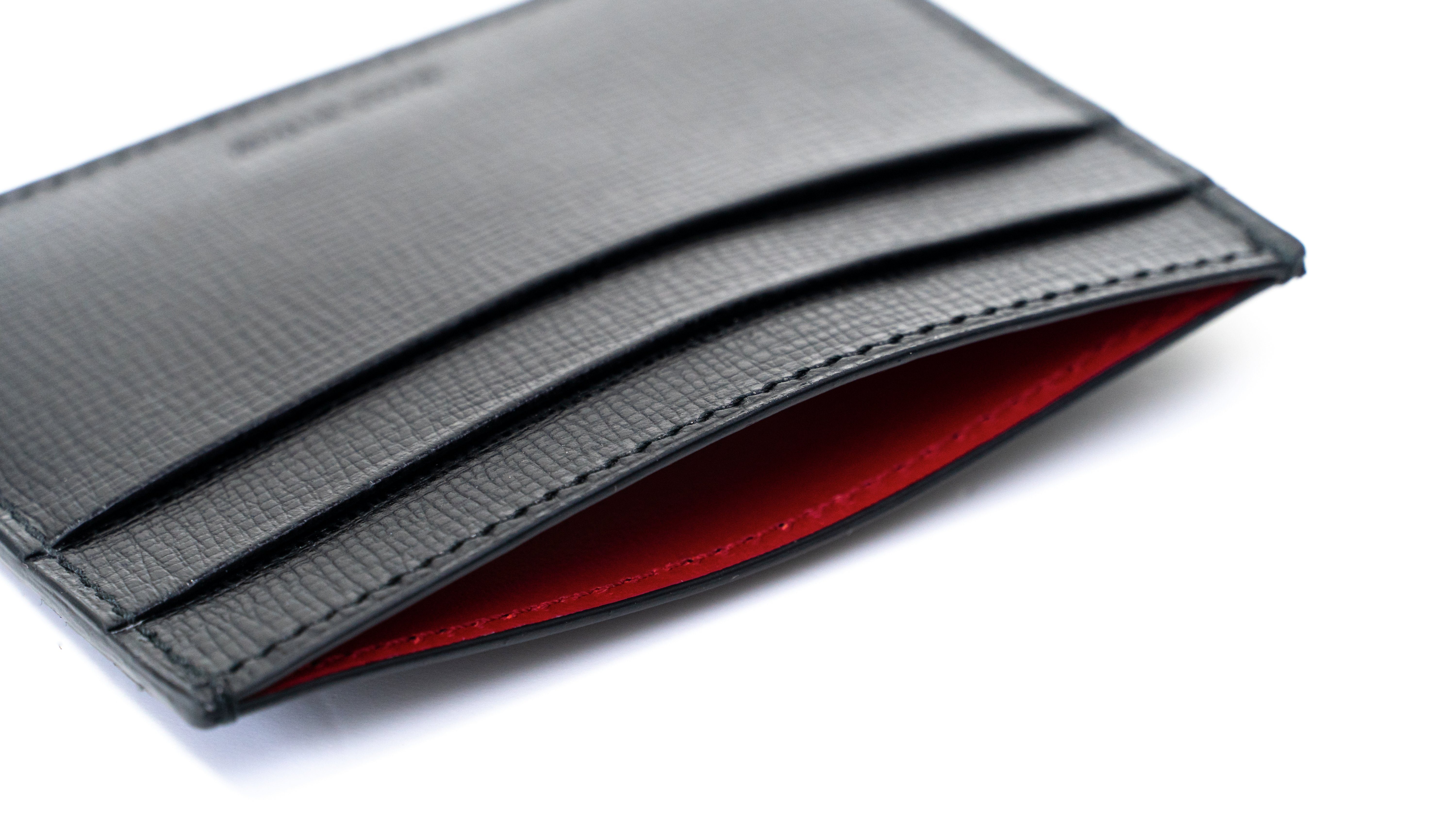 Chiccheria Brand Geldbörse Kreditkartenfächer, Design elegantem Schwarz Rot in - Kartenhalter