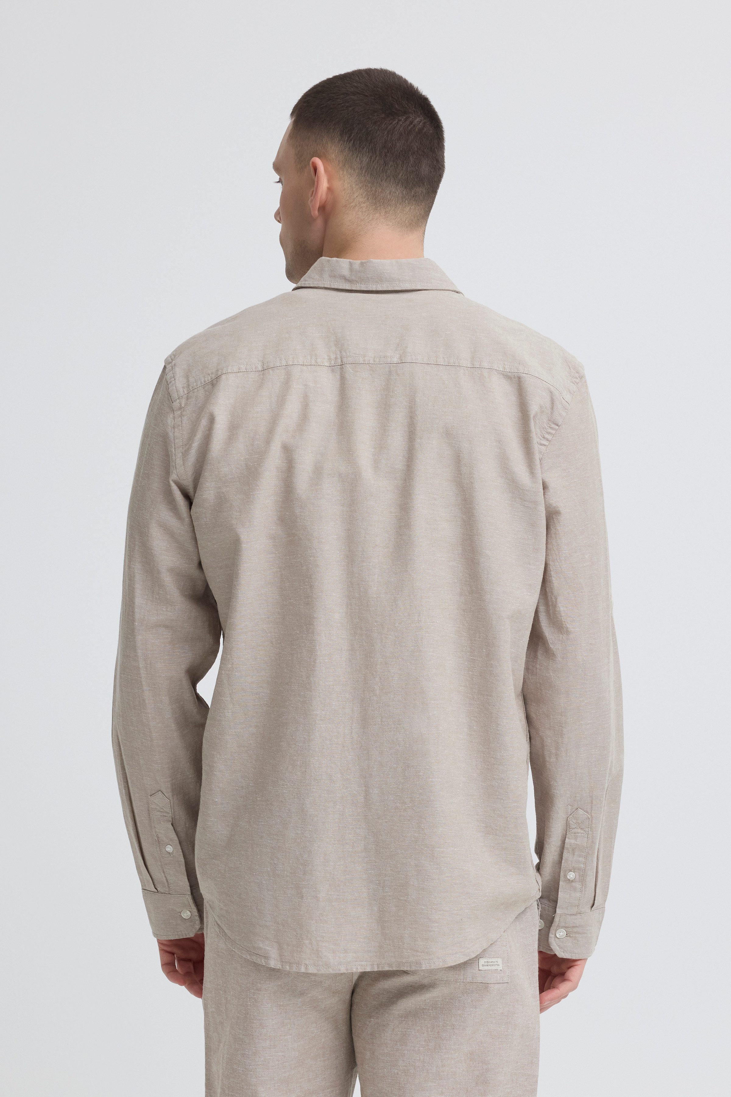 Blend Langarmhemd BHABAN SHIRT PP NOOS mit normalem Hemdkragen, Regular Fit, in Leinenoptik