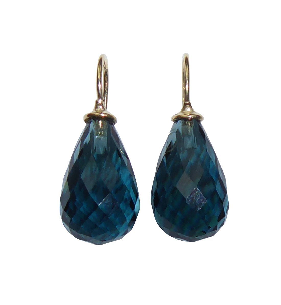 Paar Ohrhänger Mila montana gold-platt. festlich und elegant