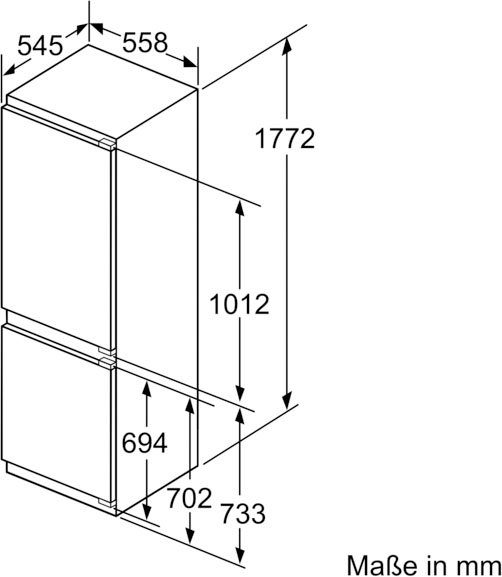 BOSCH Einbaukühlgefrierkombination 8 KIF86PFE0, 177,2 55,8 cm hoch, breit cm