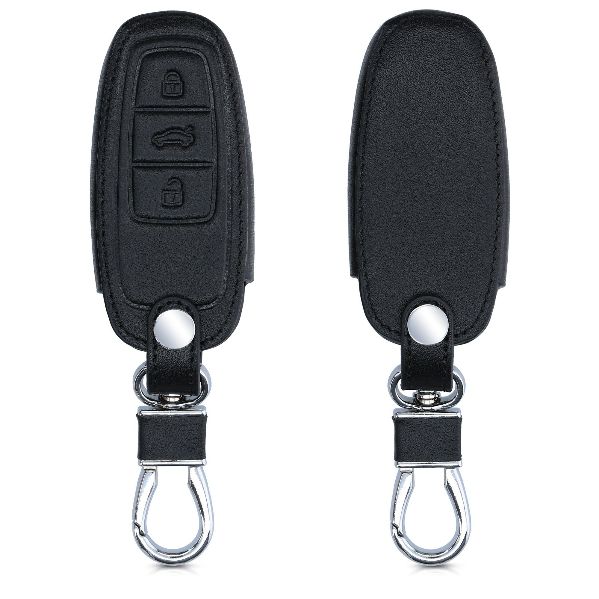 kwmobile Schlüsseltasche Autoschlüssel Kunstleder Hülle für Audi A6 A7 A8  Q7 Q8, Schlüsselhülle Schlüssel Case Cover