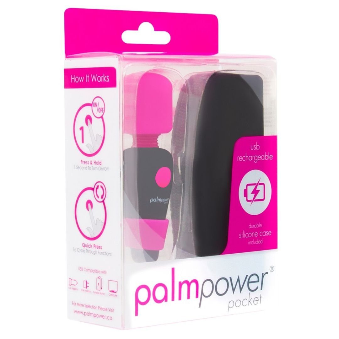 PalmPower Wand Massager Vibrationsmodi (mit Kopf und 7 Palm Hals), flexiblem extra Pocket, Power großem