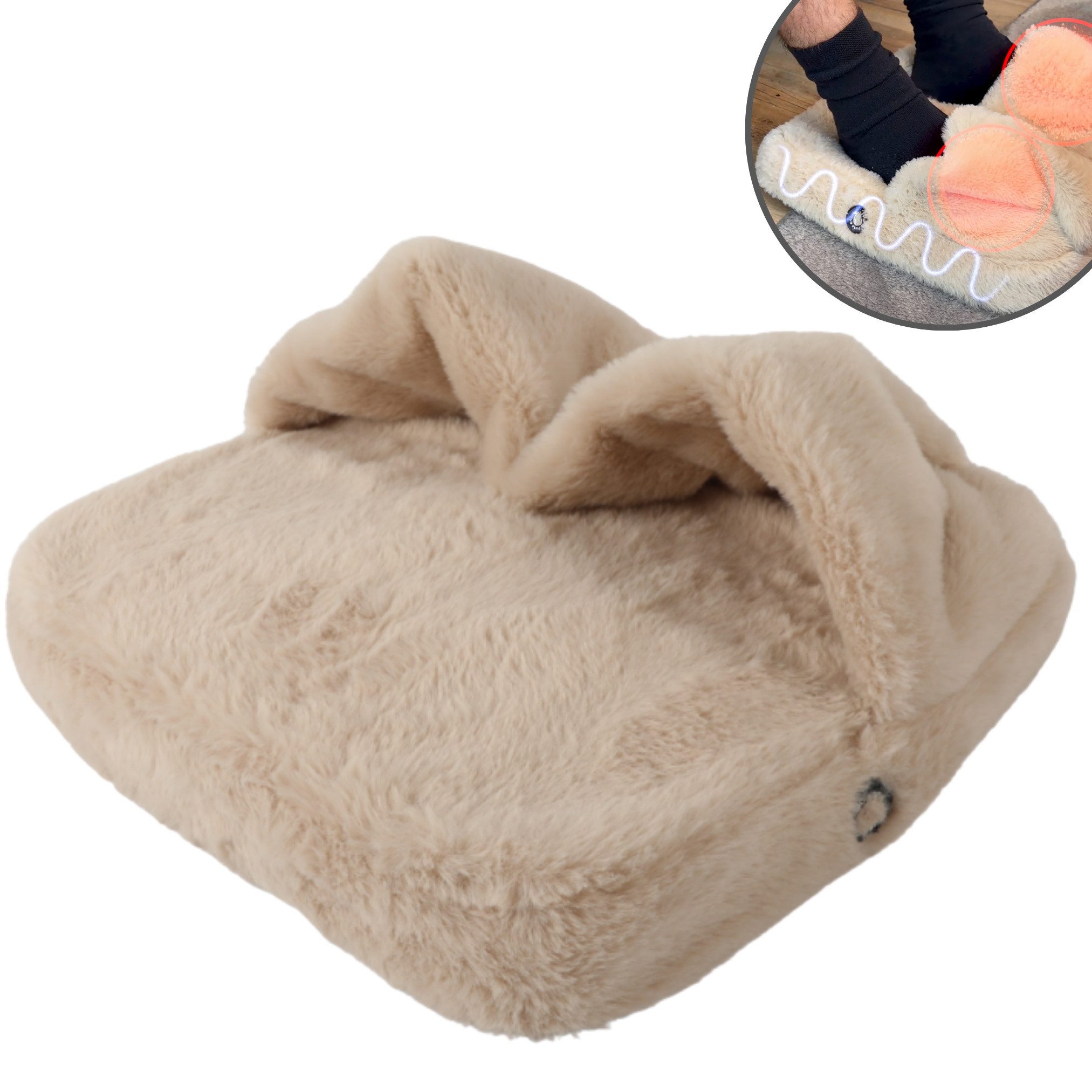 Venteo Fußmassagegerät Confort Foot Massager, Spar Set 1-tlg., 1er oder 2er Pack, Fußwärmer elektrisch mit Massage vibration