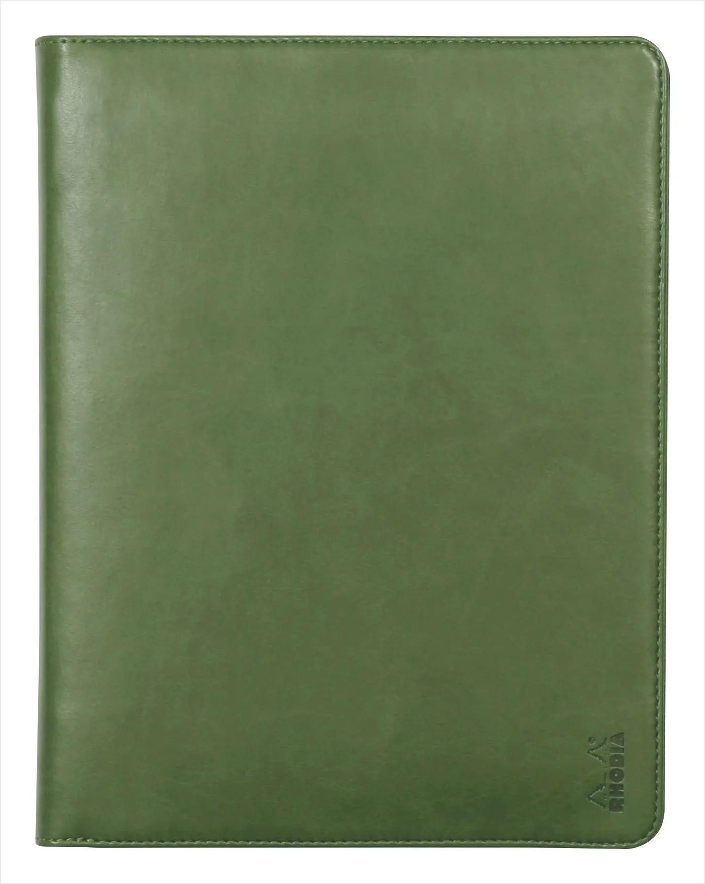 EXACOMPTA Aktentasche Konferenzmappe kleines Modell 19,5x25,5 cm Block A5 Salbeigrün 168102C, Rhodia, Blöcke, Hefte und Notizbücher