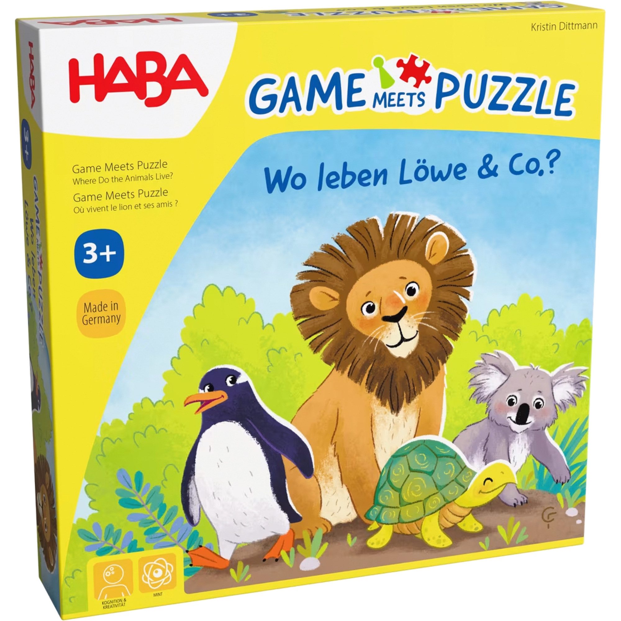 Haba Puzzle HABA Game meets Puzzle - Wo leben Löwe & Co.?, Puzzleteile