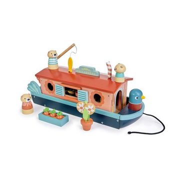 Tender Leaf Toys Spielwelt Tender Leaf Toys schönes Hausboot aus Gummibaumholz mit viel Zubehör, aus Gummibaumholz- sehr stabil