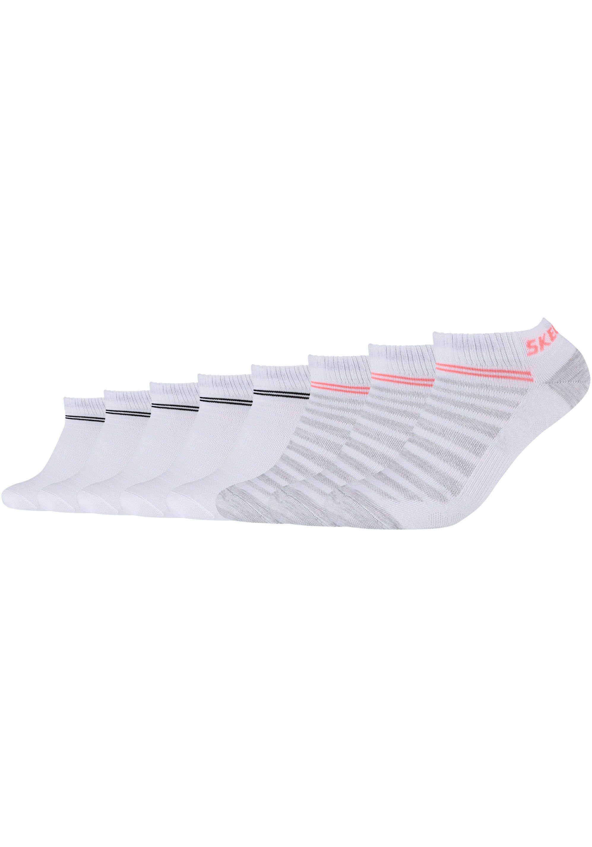 Skechers Sneakersocken (Packung, 8-Paar) Hochwertiges Garn für einen hautfreundlichen Tragekomfort weiß-mix