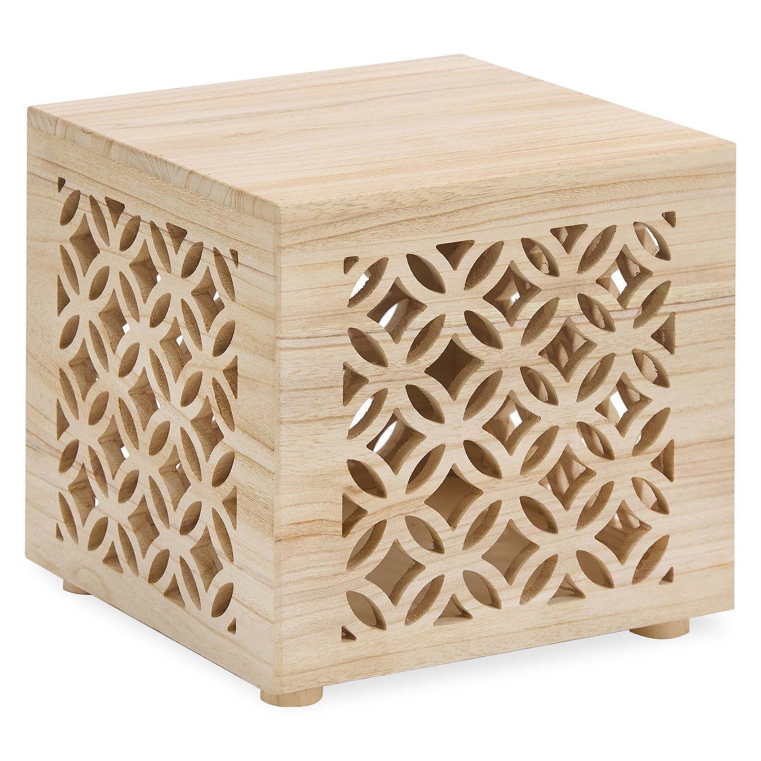 Homestyle4u Nachttisch Wohnzimmer Holz Blumenständer Hocker Nachttisch Pflanzen Massiv Natur – Bild 3 von 5
