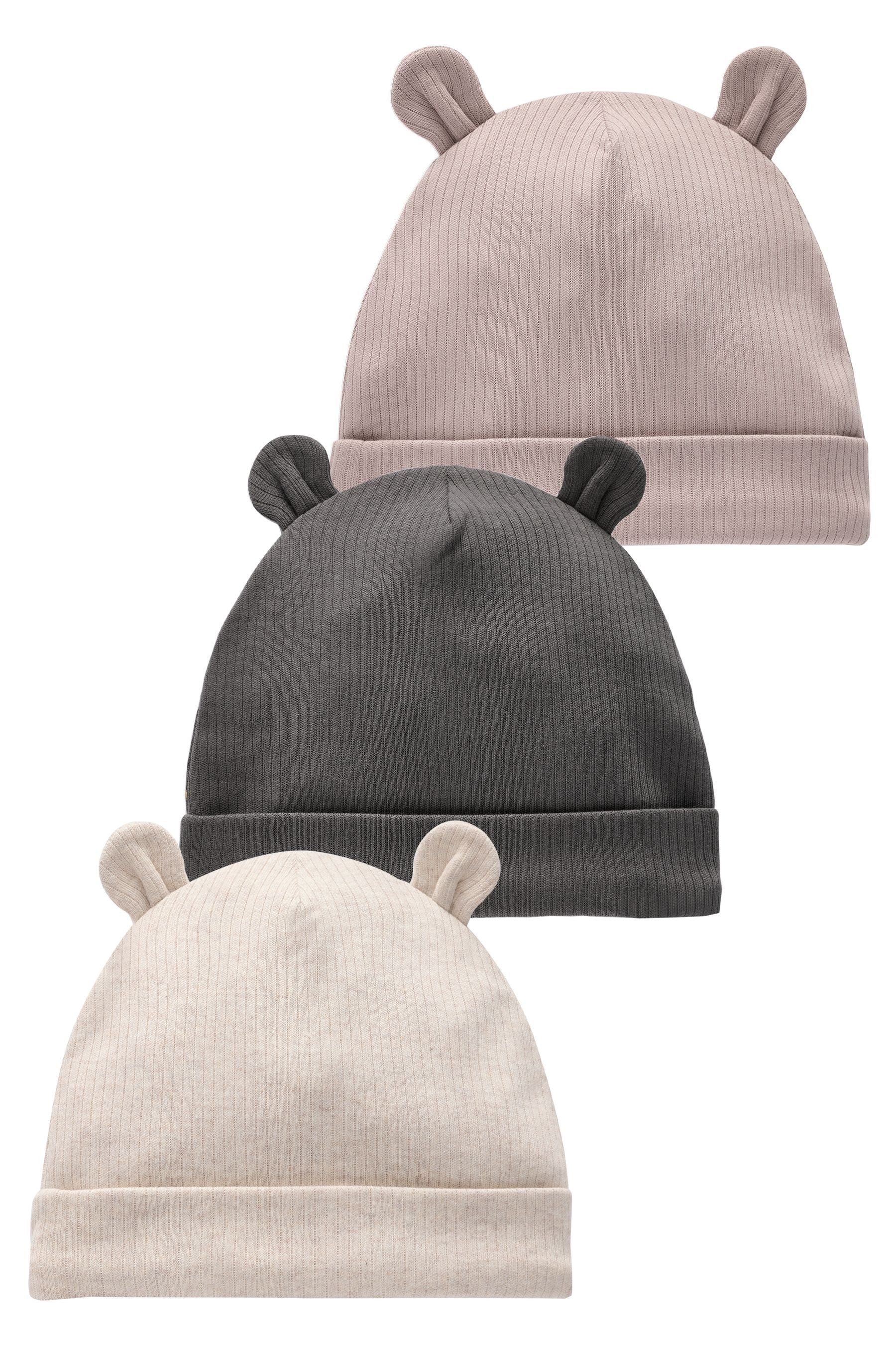 Next Erstlingsmütze Strickmützen im 3er-Pack (3-St)