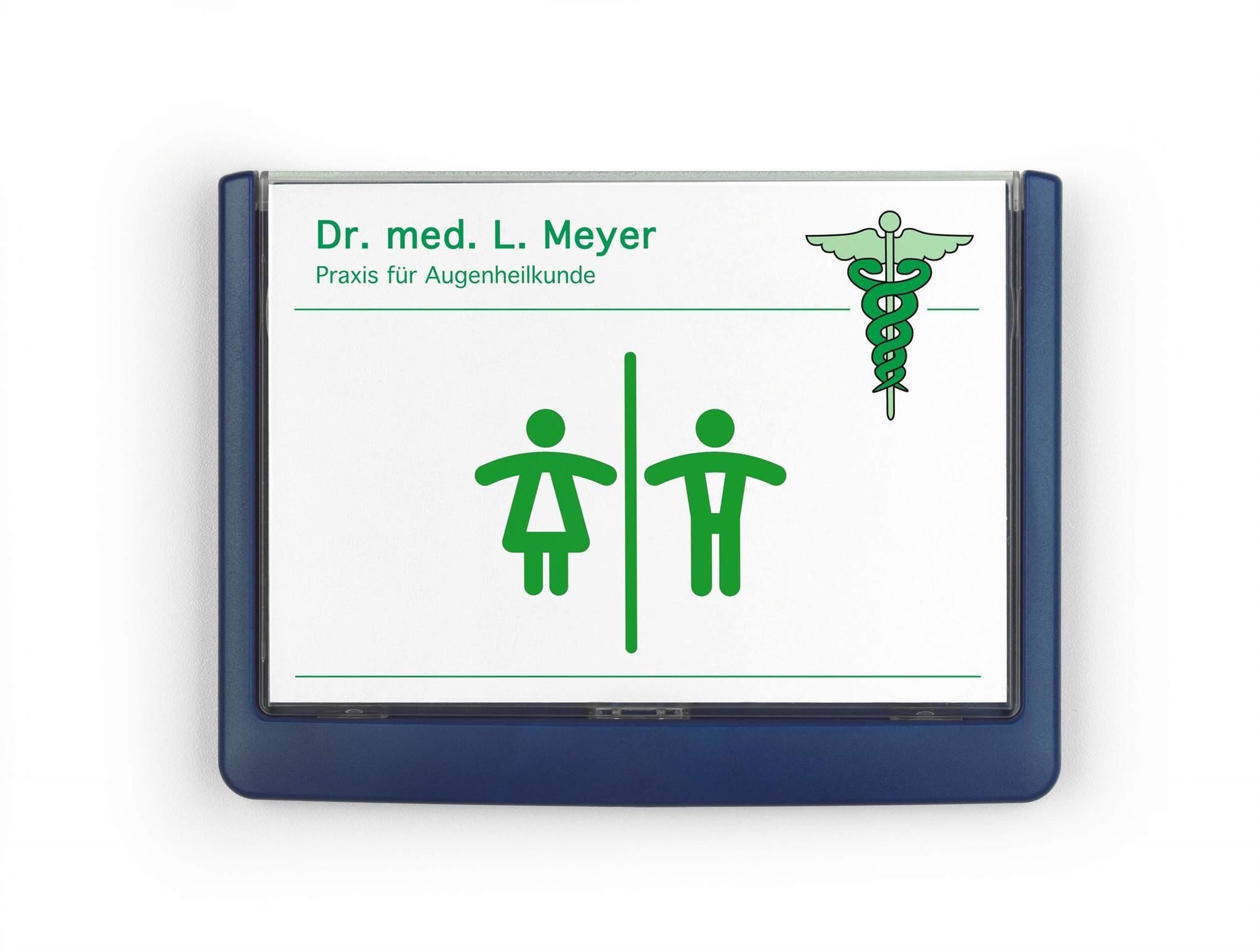 DURABLE Hinweisschild Durable Türschild 149x105,5mm d.bl CLICK SIGN transparente Front