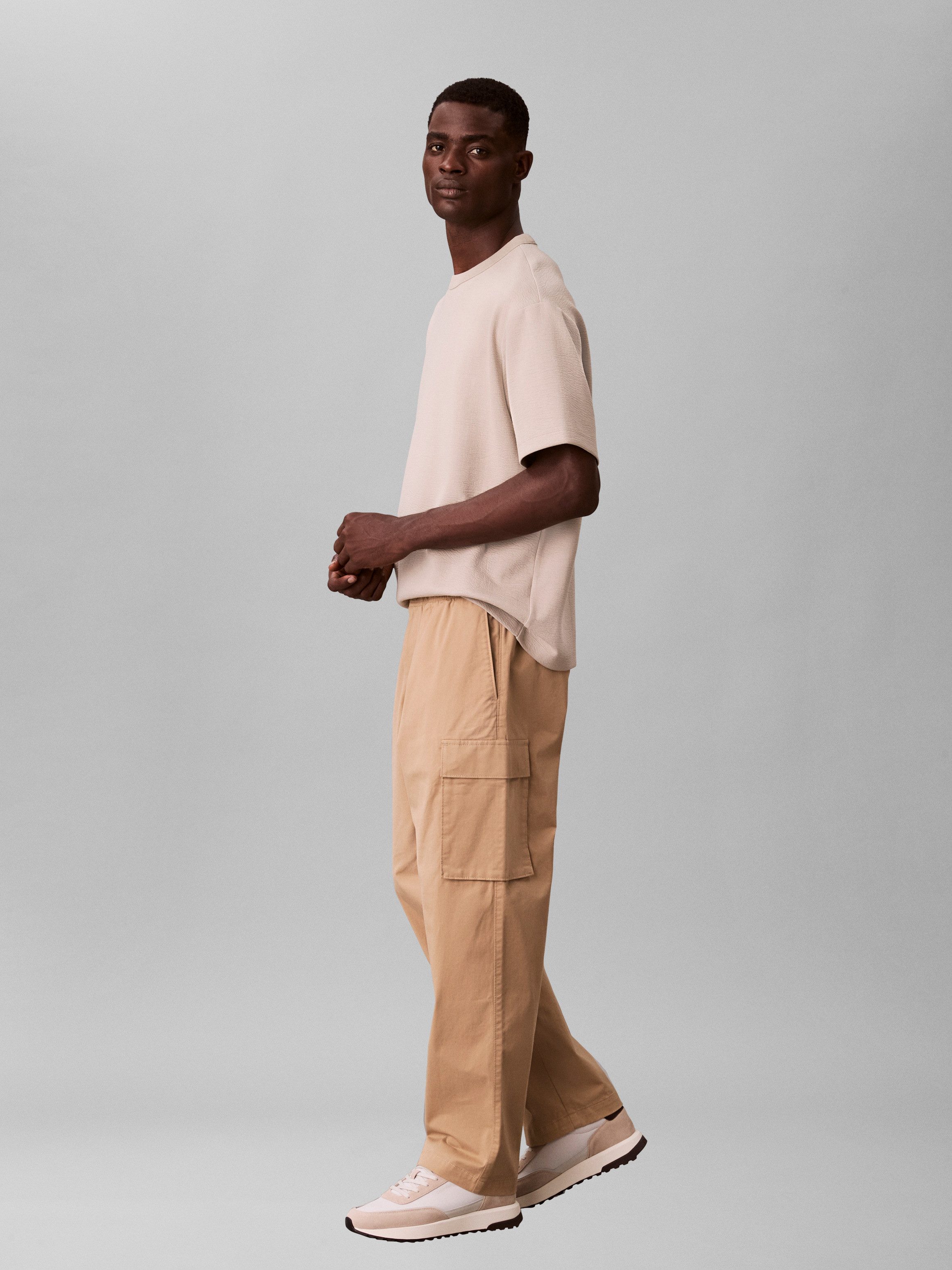 Calvin Klein Jeans Cargohose CO PULL ON STRAIGHT CARGO PANT in Unifarbe