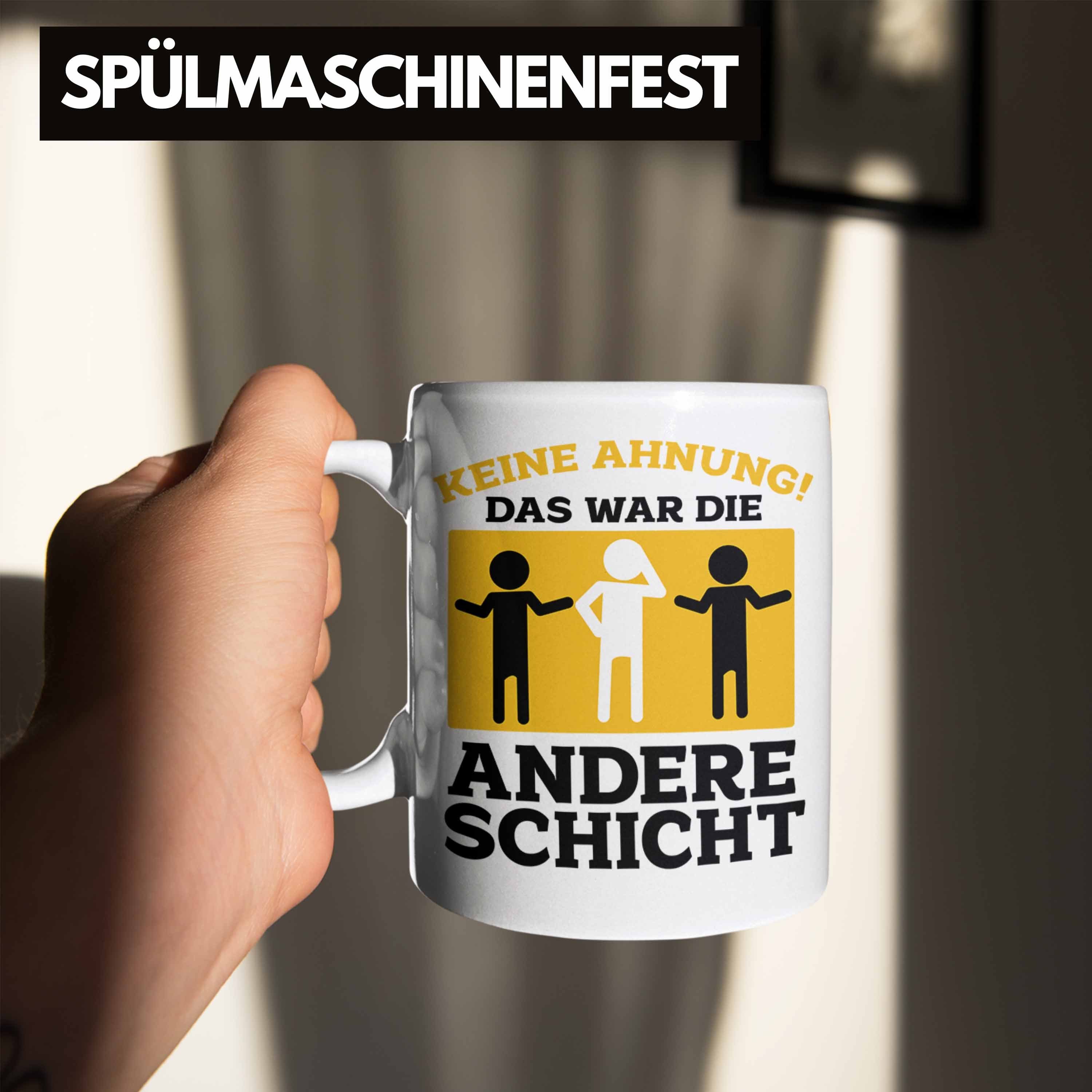 Trendation Tasse Lustige Büro-Tasse Geschenk "Keine für mit das Spruch Ahnung, Weiss Kollegen