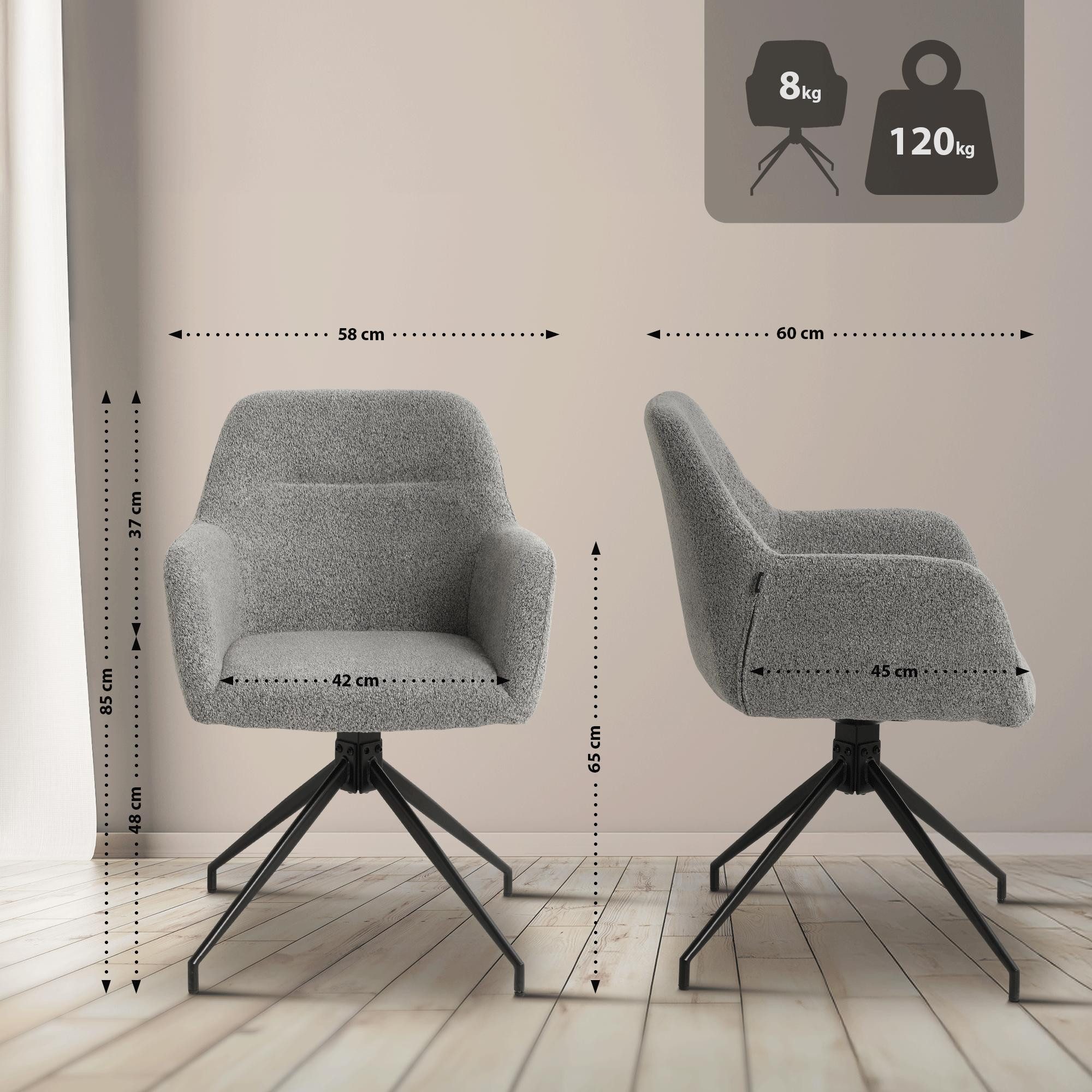 CLP Esszimmerstuhl Esszimmerstuhl Merlinda, 360° Drehstuhl, günstig online kaufen