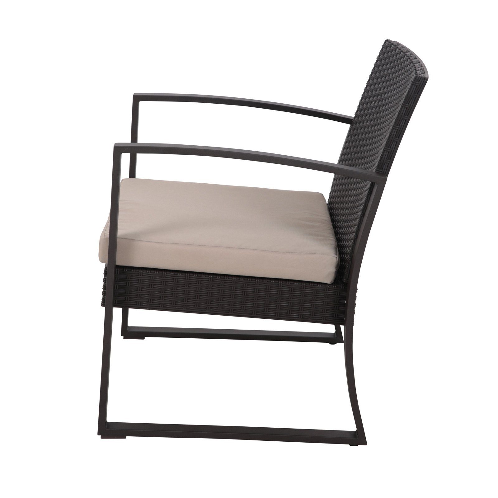 SVITA Sitzgruppe LOIS, (Set, 3-tlg., Sitzgruppe 3-tlg), Mit bequemer Polsterung und hochwertiger Tischplatte