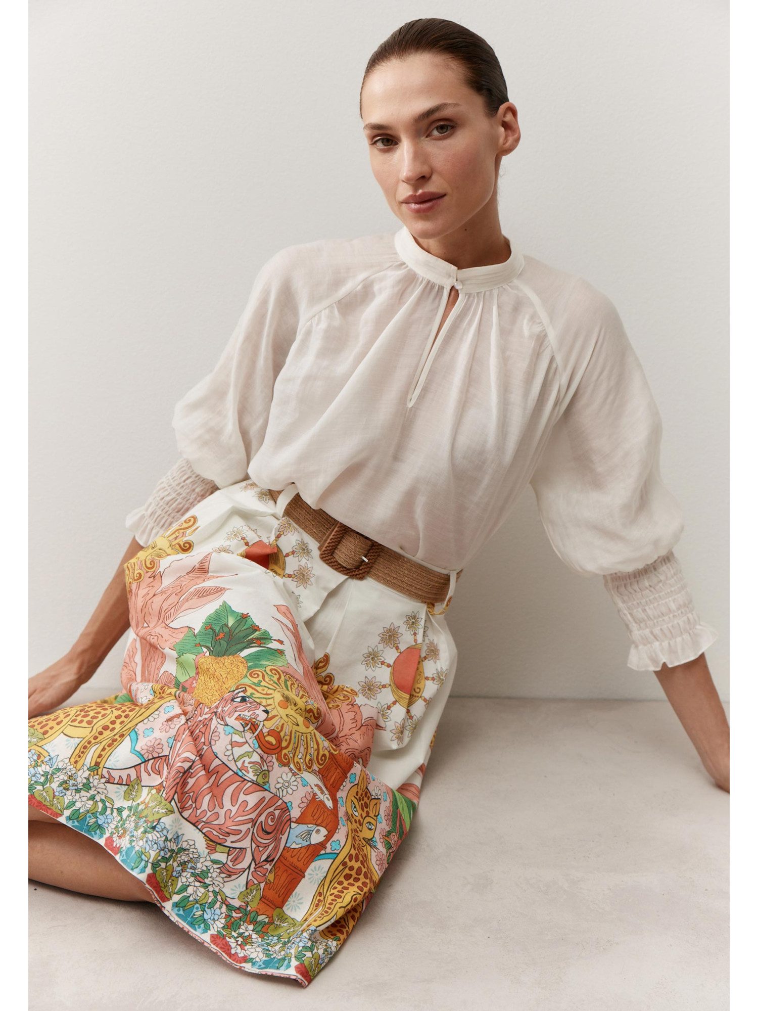 MORE&MORE A-Linien-Rock bunter Sommerrock, "Jungle"