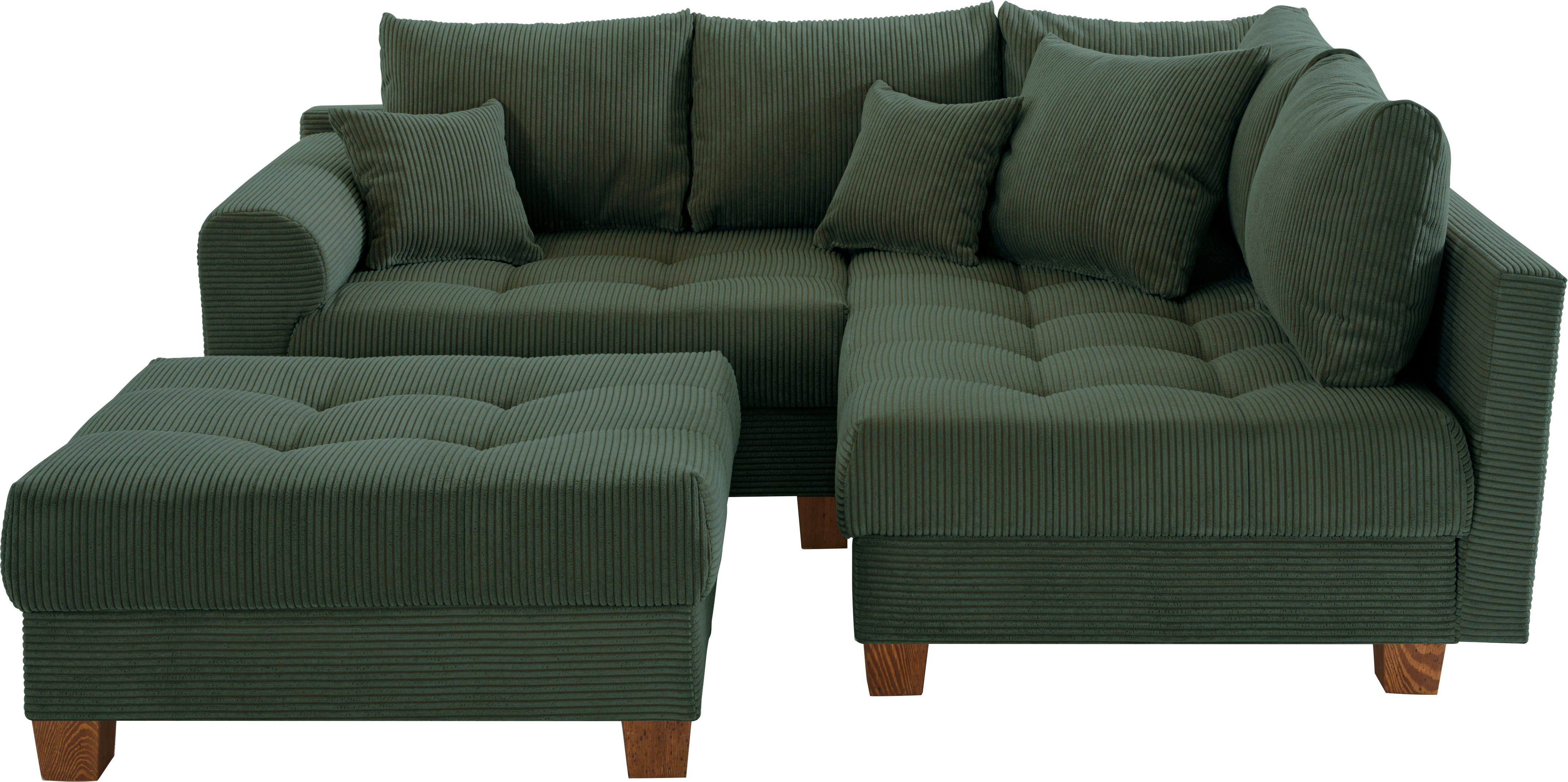 Home affaire Ecksofa Rice L-Form, B: 216 cm, Set, Set: Sofa & Hocker, mit 3 günstig online kaufen
