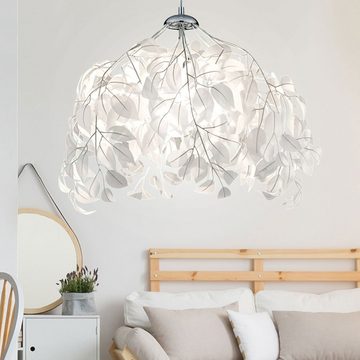 etc-shop LED Pendelleuchte, Leuchtmittel inklusive, Warmweiß, Design Decken Leuchte Pendel Hänge Lampe Blätter Äste im Set