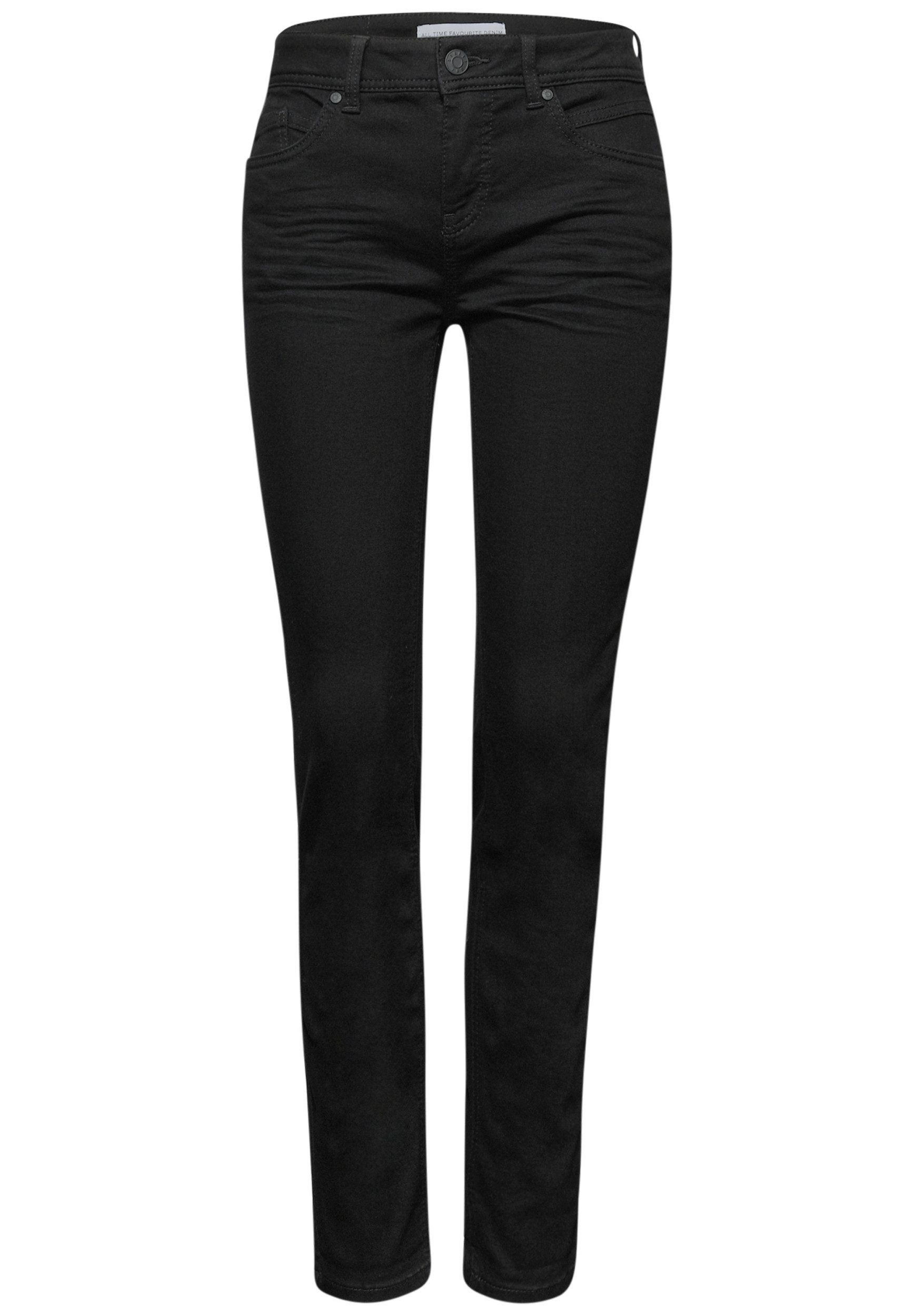 STREET ONE 5-Pocket-Hose Style QR Denim-Jane.mw.black günstig online kaufen