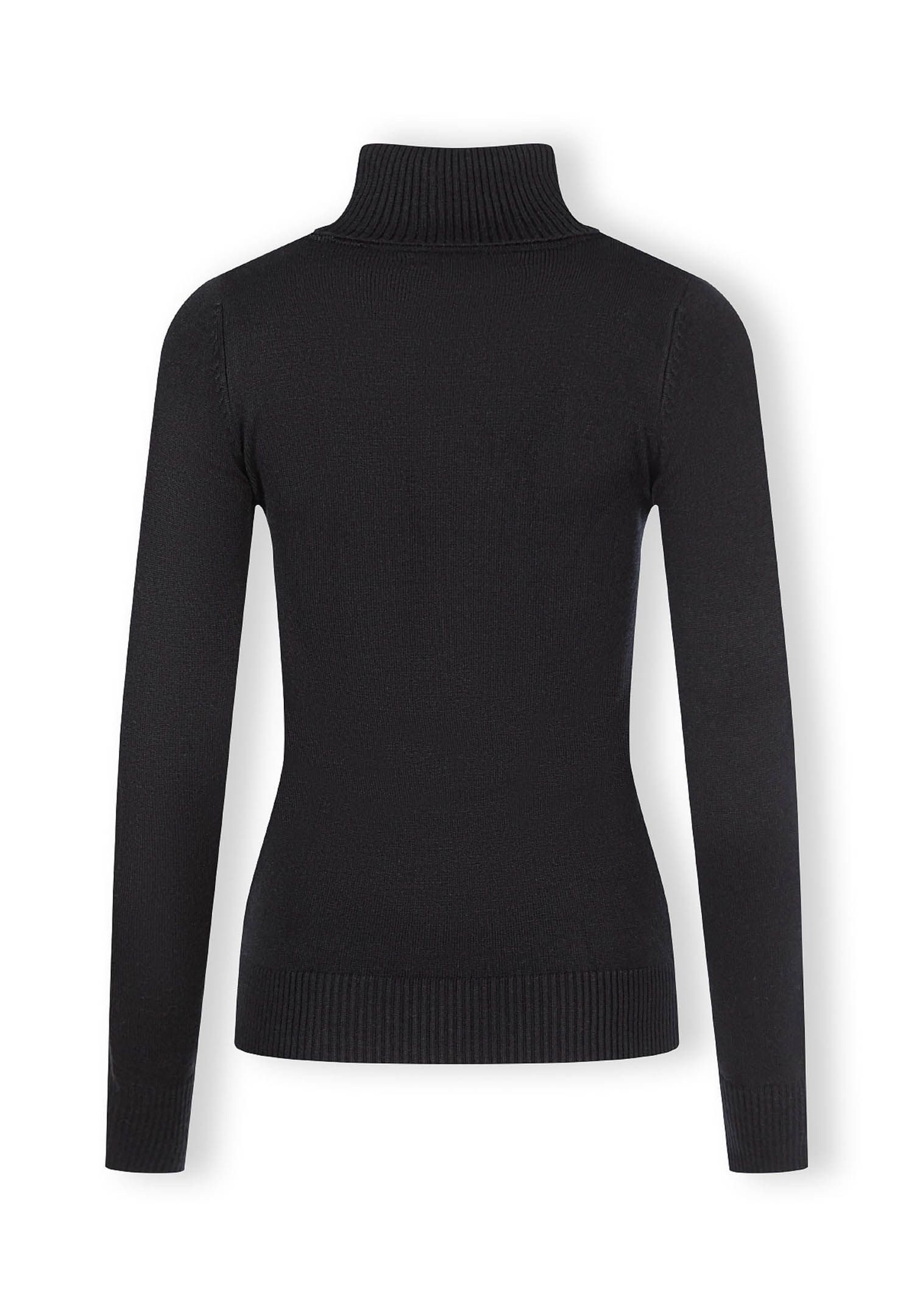 Respect Strickpullover Rollkragenpullover mit Rippbündchen und lockerem Schnitt. (XS-XXL)