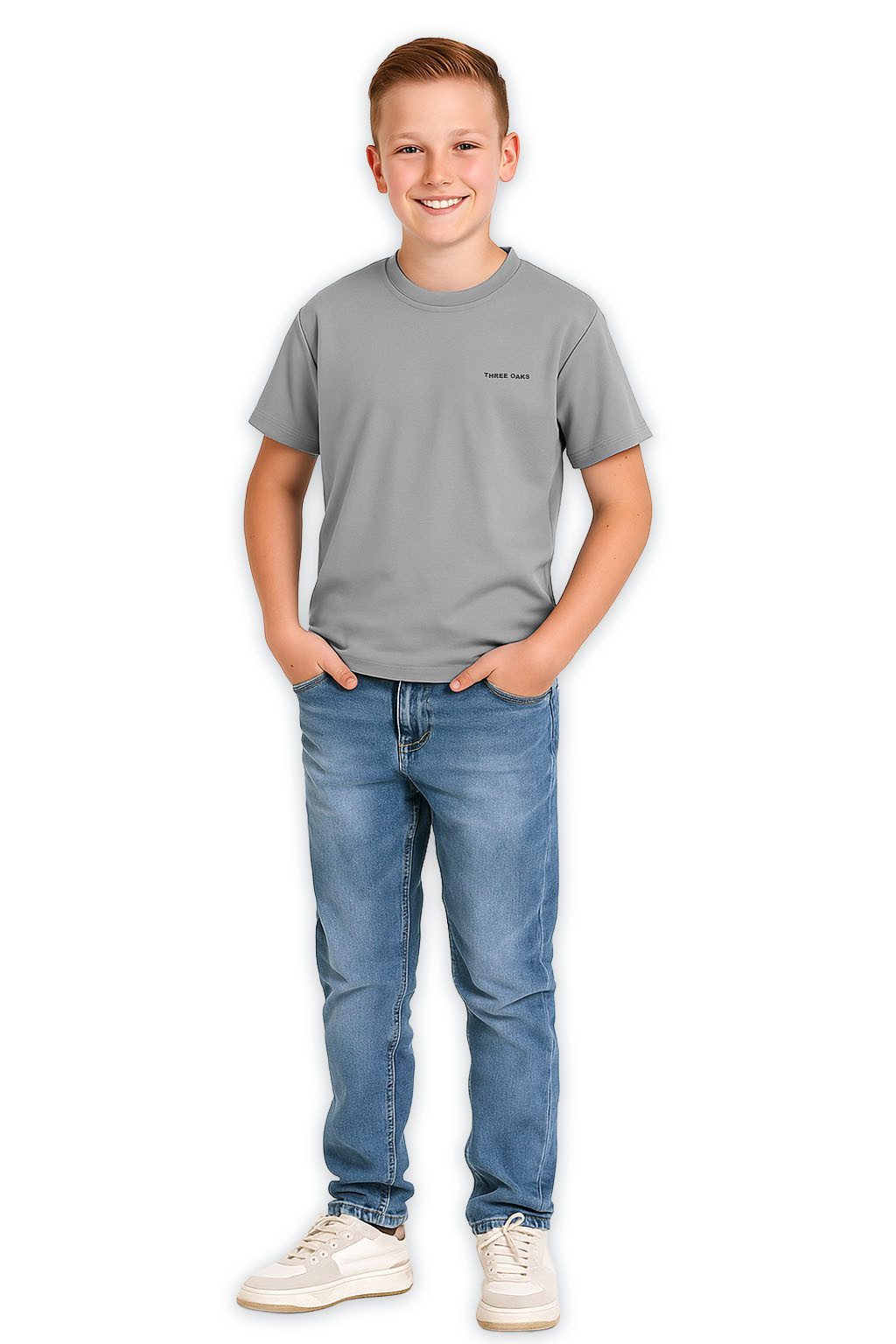 THREE OAKS T-Shirt Three Oaks Jungen T-Shirt „Scuba“ mit Print