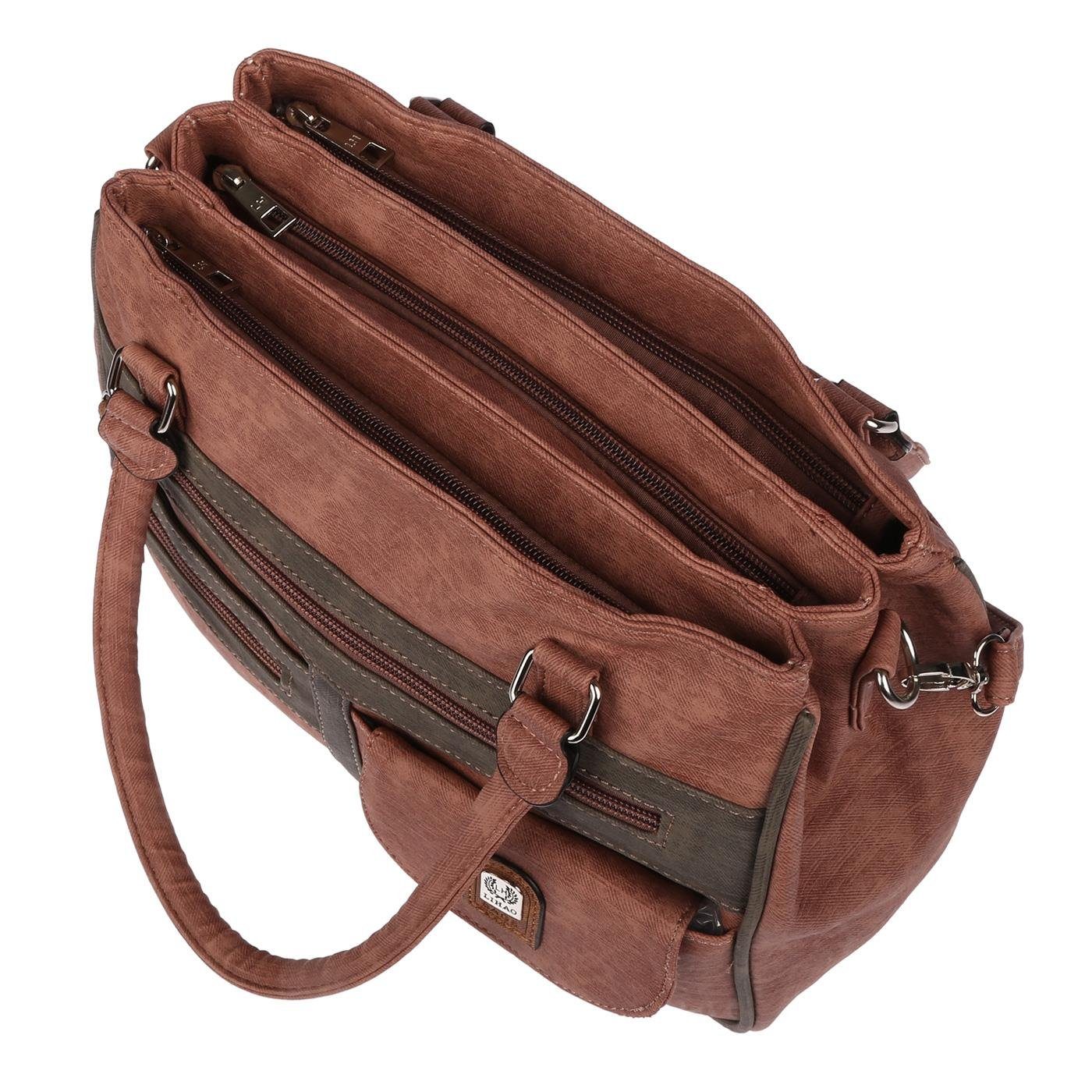 Christian Wippermann Henkeltasche Große Damen Tasche Umhängetasche Schultertasche (1 tlg), Henkeltasche