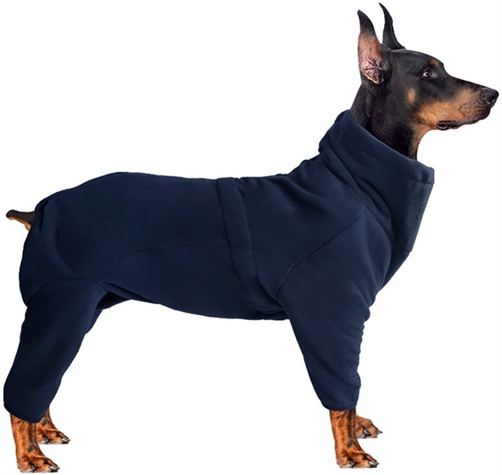 Ledander Hundejacke Hundemantel Winter Dick Warm, Hund Fleece-Pullover mit Beinen, Einstellbare Haustier Kapuzenpullis für Corgis & Hunde aller Größen