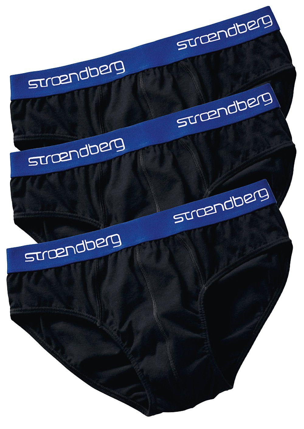 stroendberg am (Set, Logoschriftzug Wäschebund 3er-Pack) Slip mit schwarz