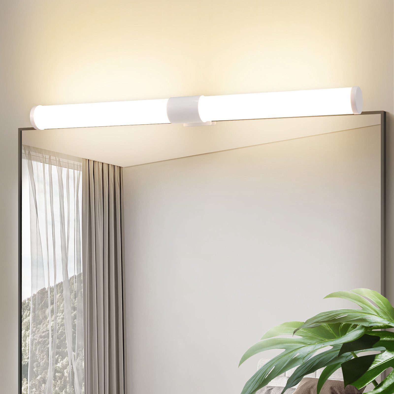 Nettlife LED Spiegelleuchte LED Spiegelleuchte Klemmbar 40/60CM, Neutralweiß, lampe für schrank Keller Küche