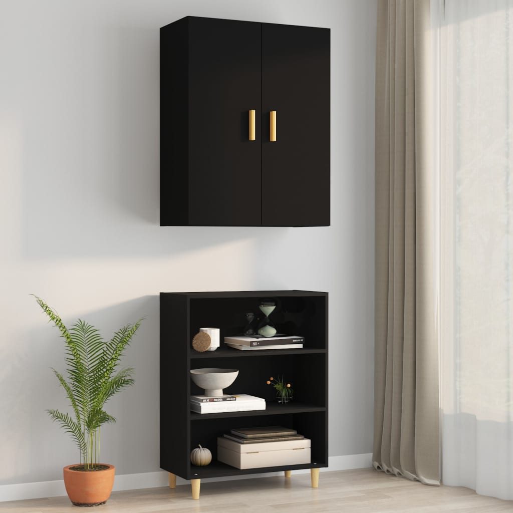 vidaXL Hängeschrank Hängeschrank Schwarz 69,5x34x90 cm günstig online kaufen