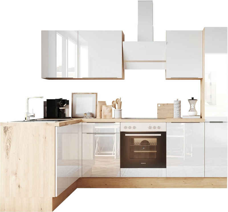 RESPEKTA Winkelküche Safado aus der Serie Marleen, Breite 250 cm, mit Soft-Close, in exklusiver Konfiguration für OTTO