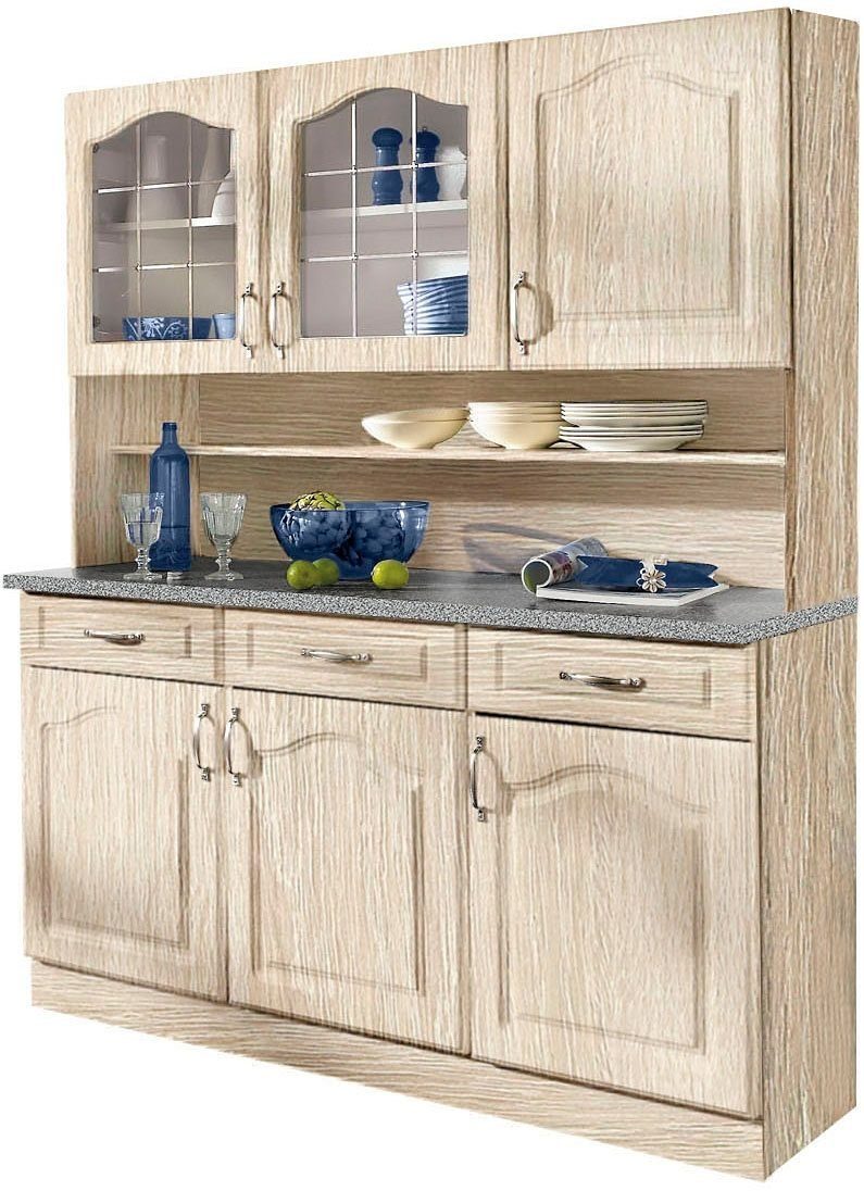 wiho Küchen Küchenbuffet Linz 150 cm breit, in Landhaus-Optik