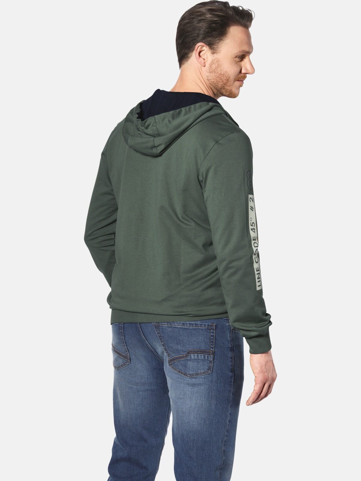 Jan Vanderstorm Kapuzensweatjacke RODERICH aus atmungsaktiver günstig online kaufen