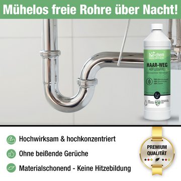 bio-chem Haar-Weg Abflussfrei – 1l Abflussreiniger für Küche und Bad Rohrreiniger