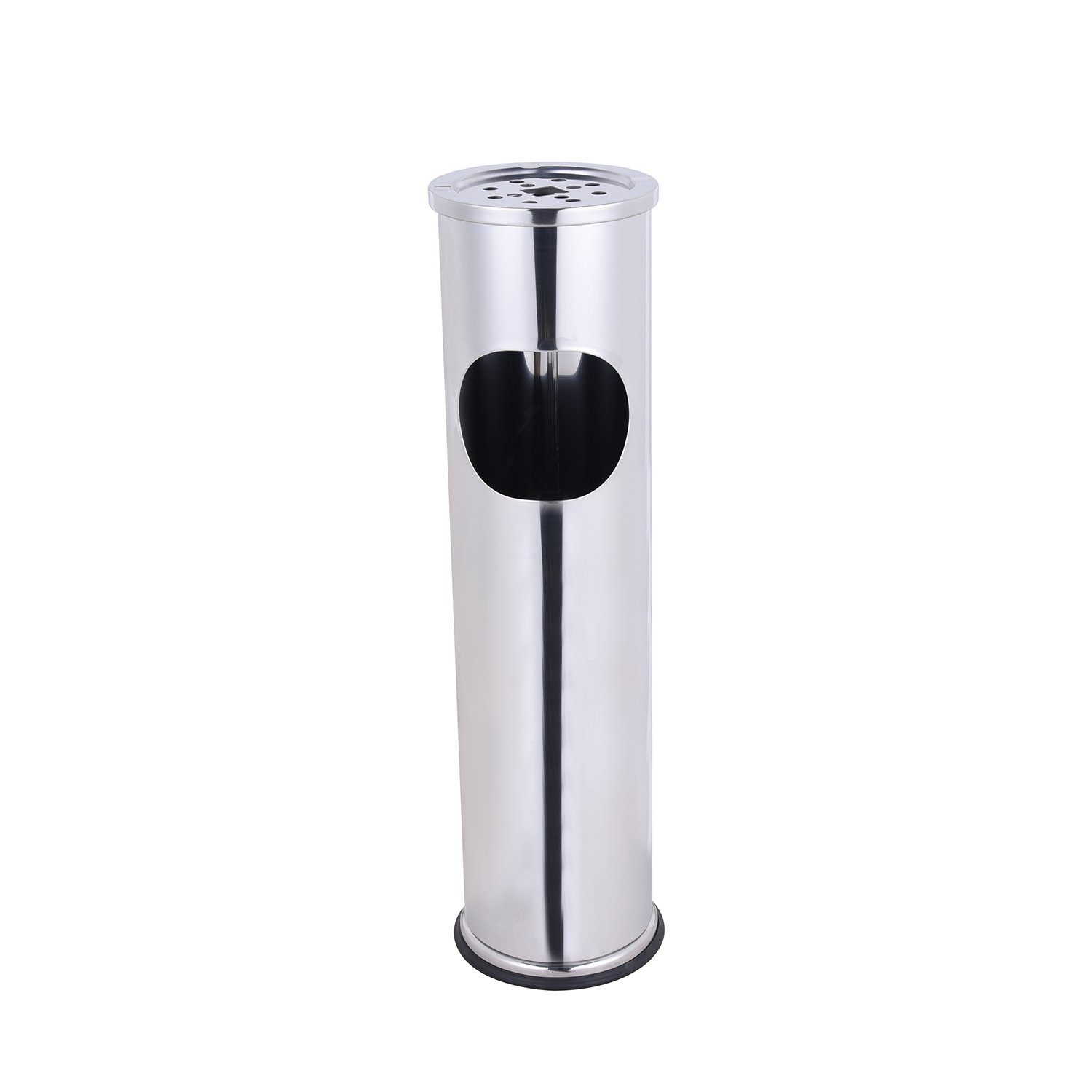 Mojawo Aschenbecher XL Standaschenbecher Windaschenbecher Mülleimer Outdoor Chrom – Bild 3 von 5