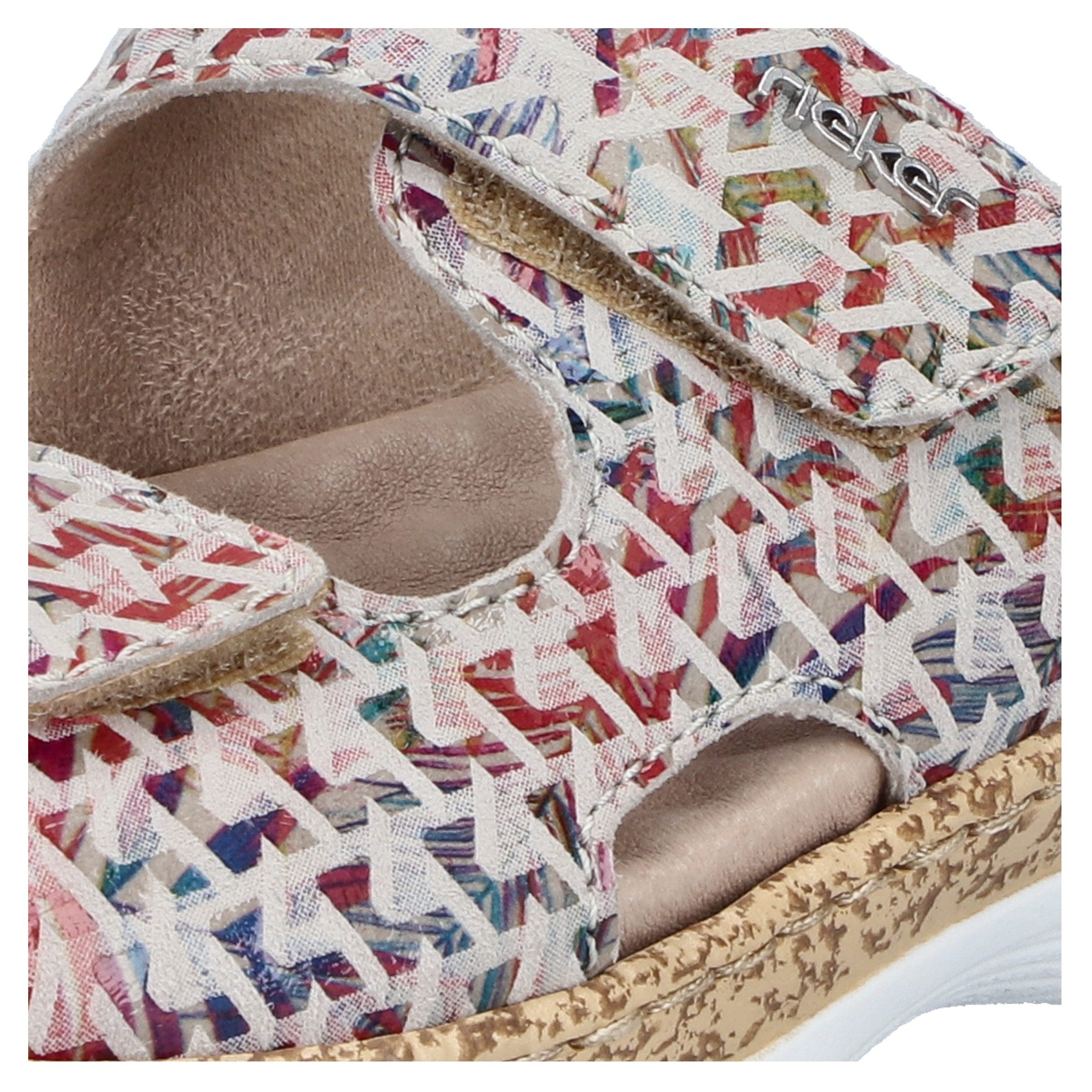 Rieker Pantolette Sommerschuh, Klettschuh, Hausschuh, Schlappen mit genoppt günstig online kaufen