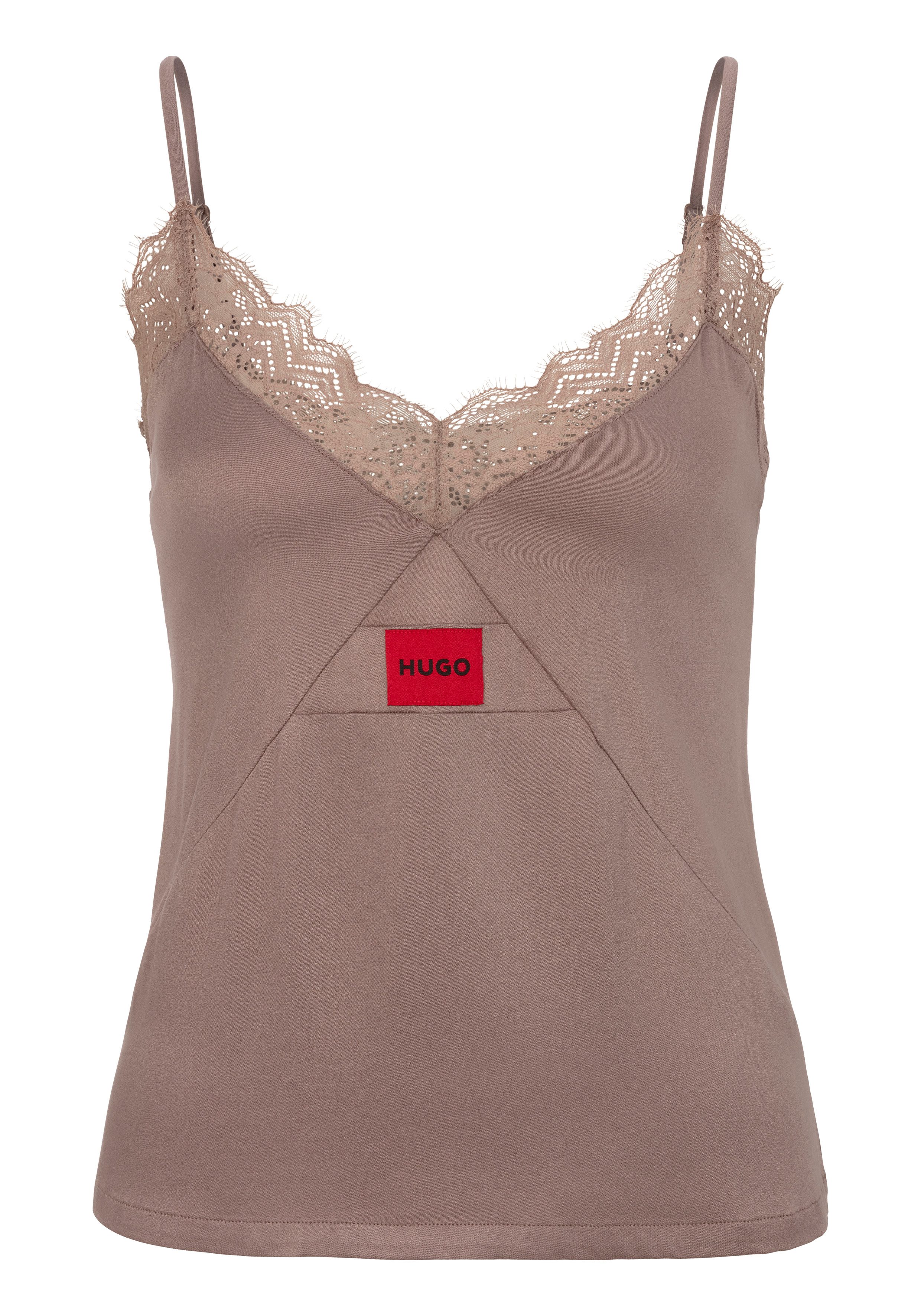 HUGO Underwear Spitzentop "RED LABEL LACE CAMI", mit V-Ausschnitt günstig online kaufen