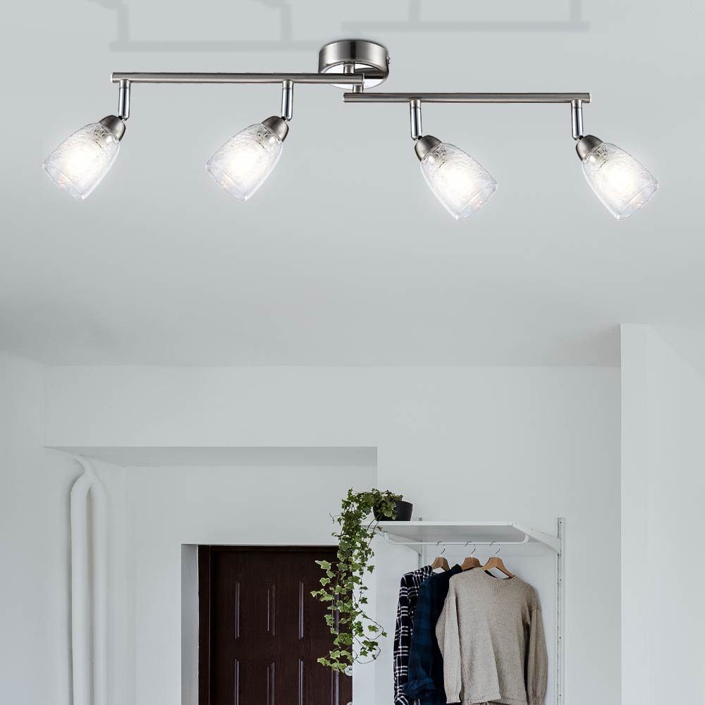 Deckenleuchte Globo Deckenleuchte, LED Warmweiß, verbaut, Wohnzimmerlampe Spotleiste LED-Leuchtmittel LED fest