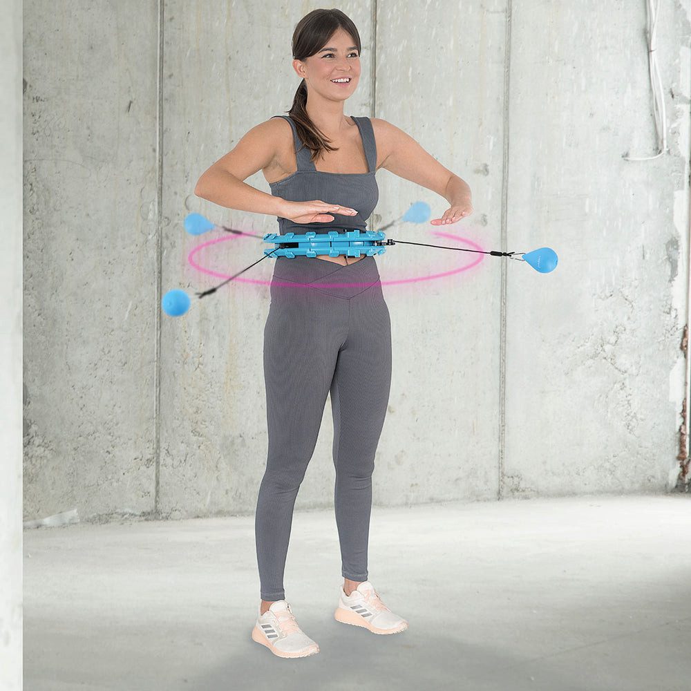 HMS Trainingsring Hula-Hoop Reifen Fitnessreifen (1-tlg., Massagepunkten), Anpassbarer Umfang von 48 bis 106,5 cm sorgt für festen Sitz