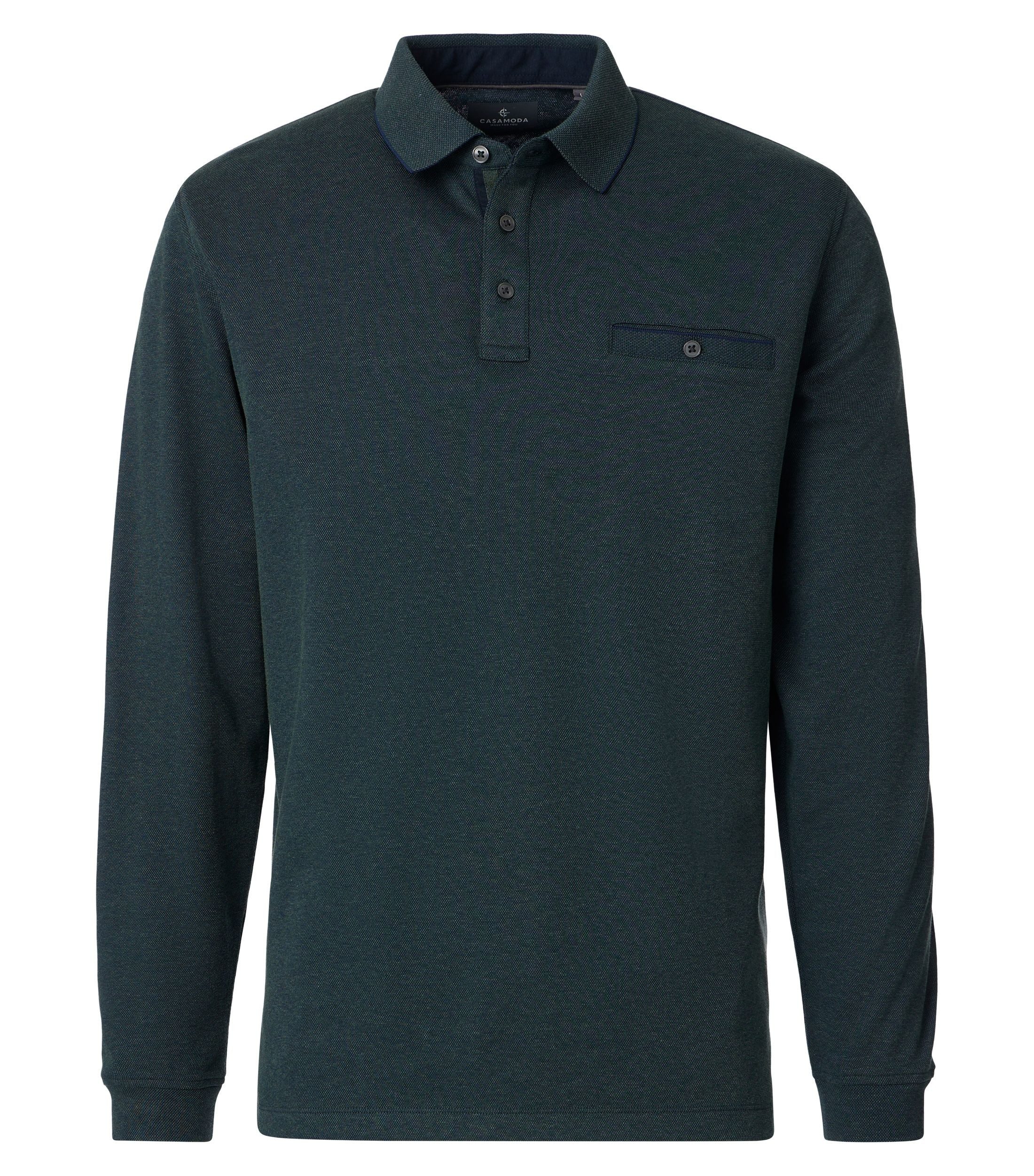 Langarm-Poloshirt CASAMODA Polo-Shirt Langarm uni