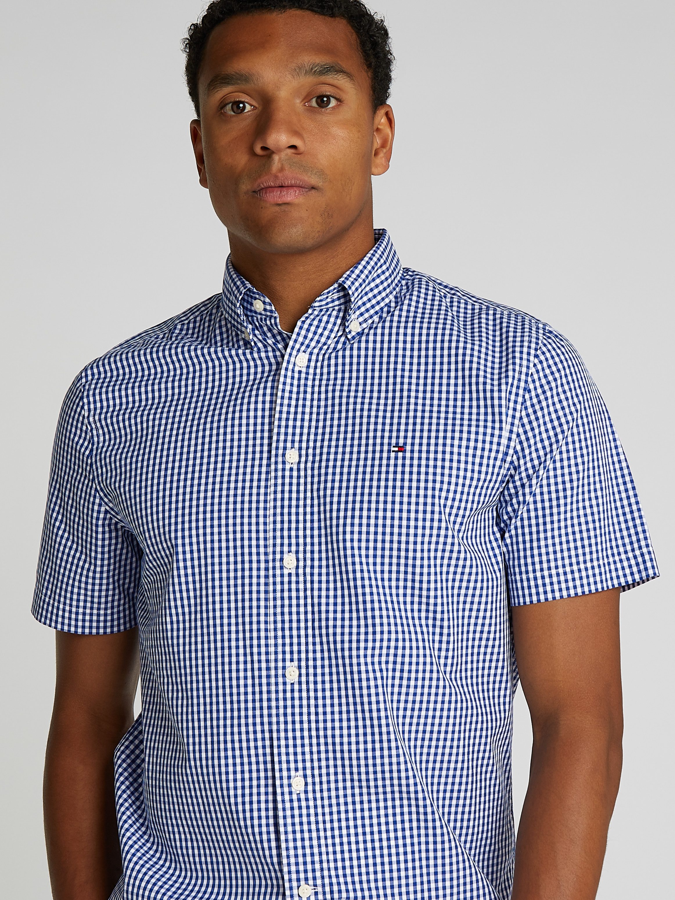 Tommy Hilfiger Kurzarmhemd FLEX POPLIN CHECK günstig online kaufen