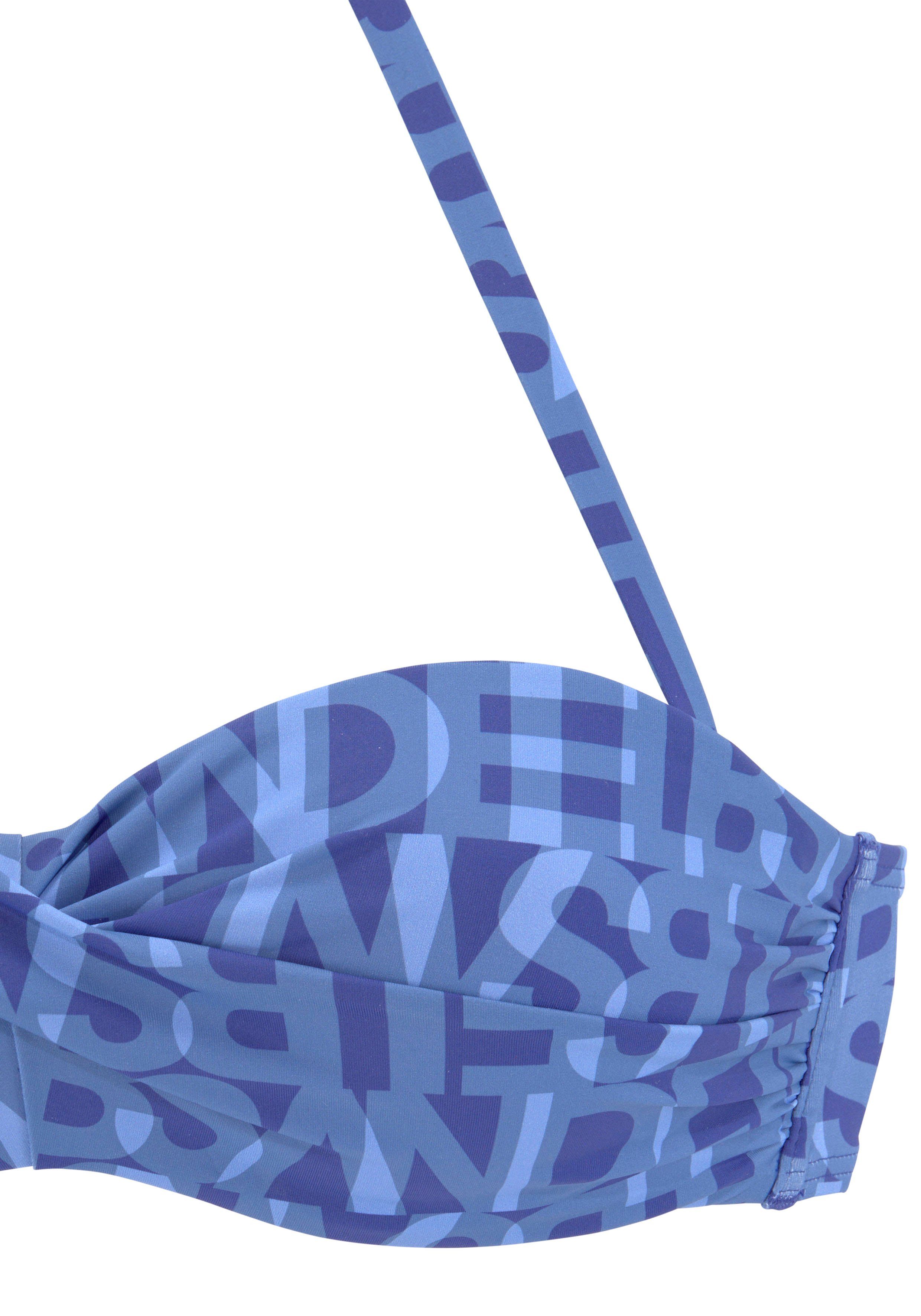 Elbsand Bügel-Bandeau-Bikini-Top Letra, mit tollem Wording