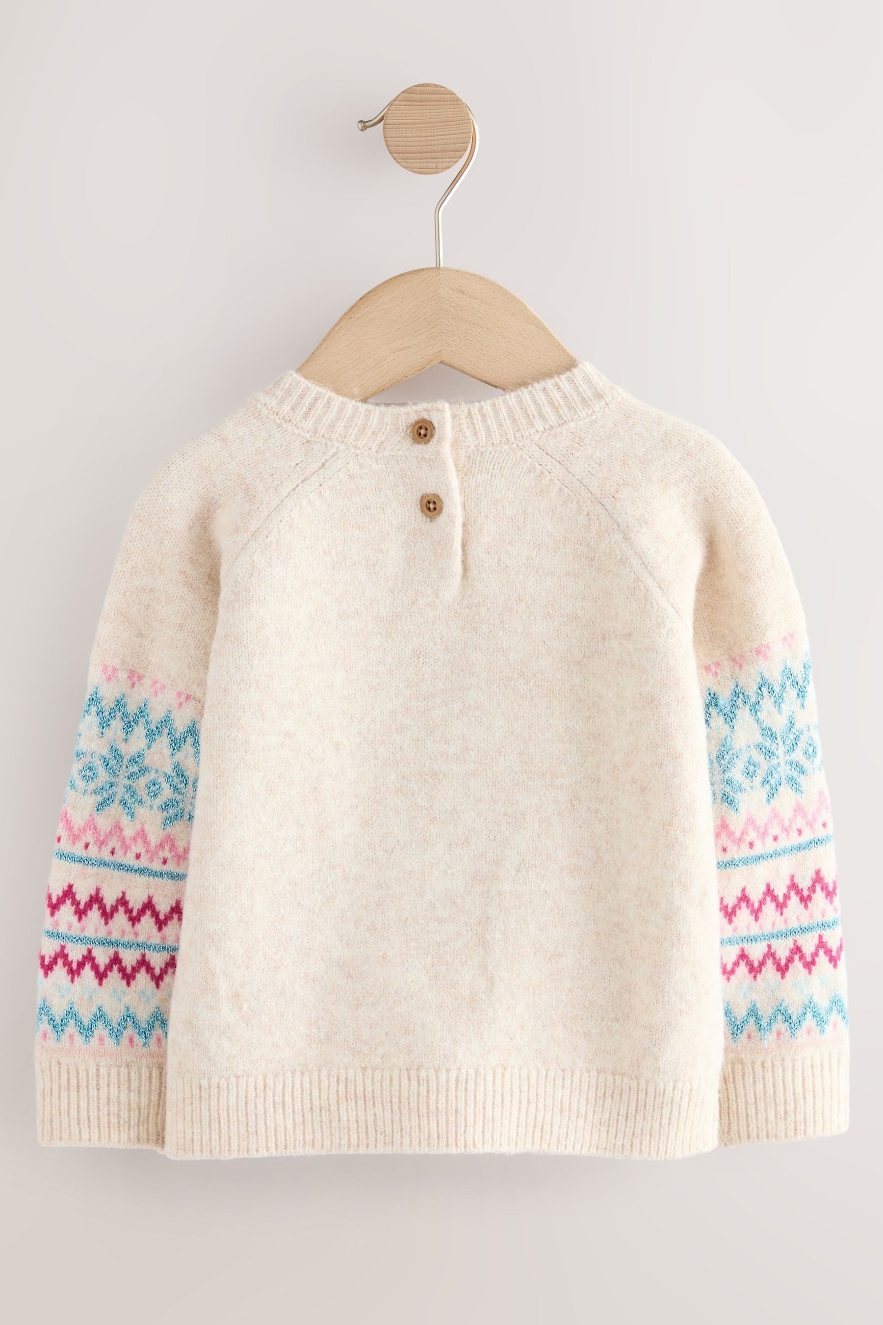 Next Strickpullover Pullover mit Weihnachtsfiguren (1-tlg)